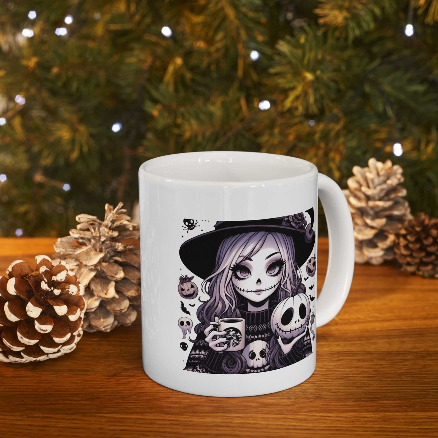 Halloween Girl Mugs, Girl Ghost Mugs, Gift for Halloween Lovers