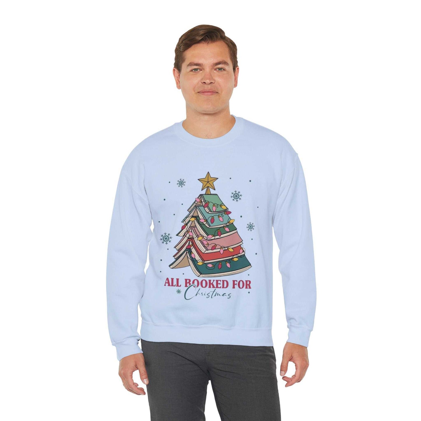 All Booked For Christmas Sweatshirt, Gift for Librarian