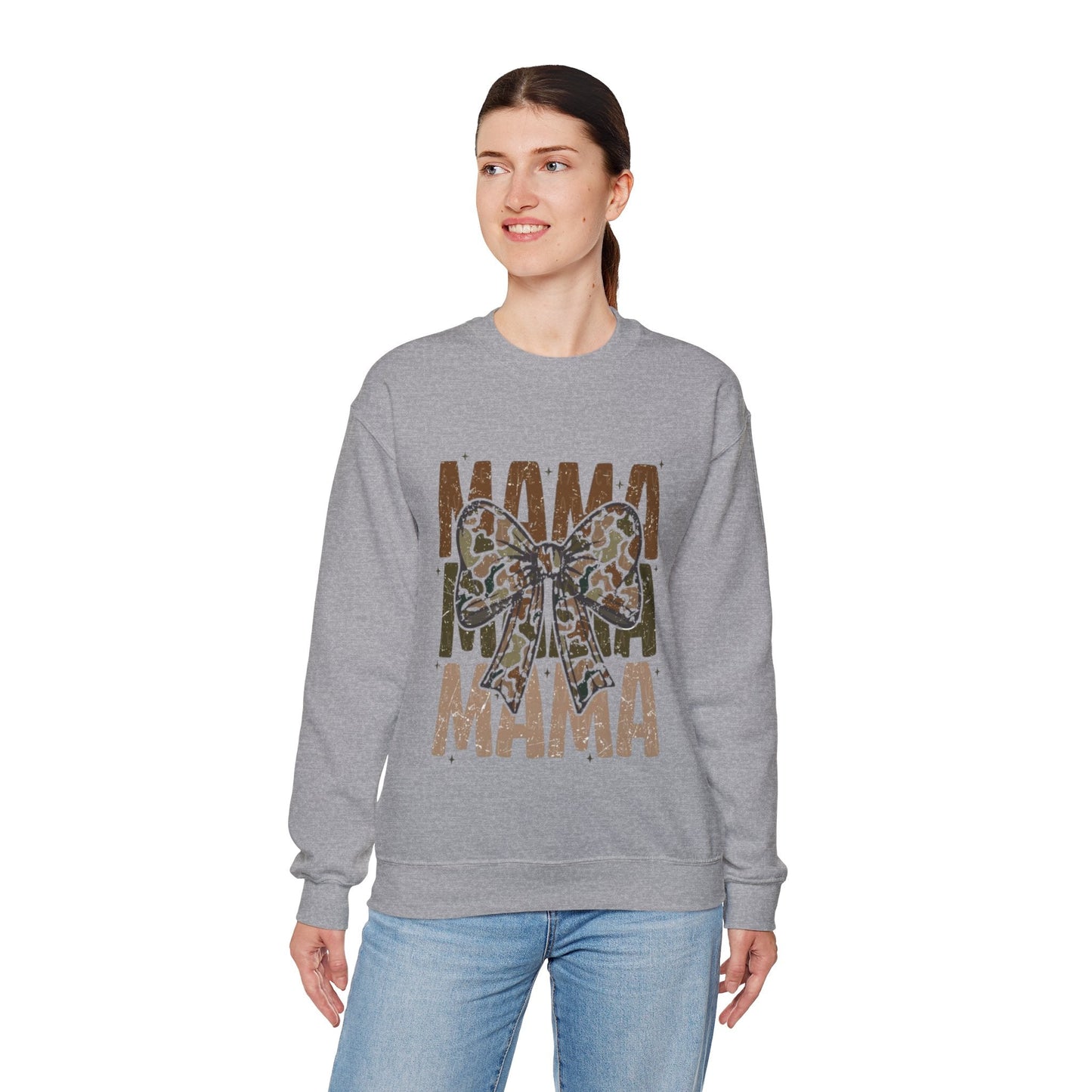 Mama Bow Camo Crewneck Sweatshirt - Perfect Gift for Moms