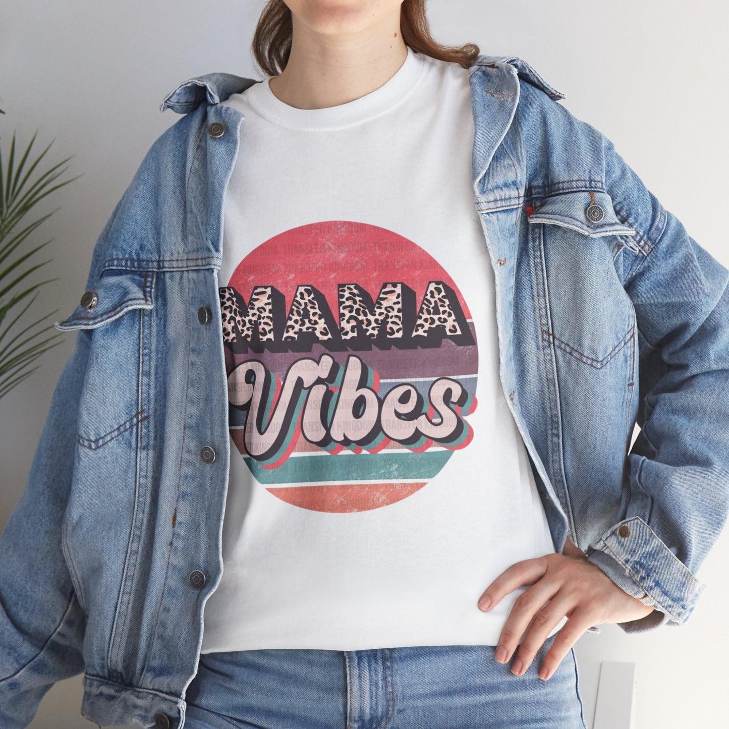 Mama Vibes Unisex Heavy Cotton Tee – Perfect for Moms and Relaxed Days