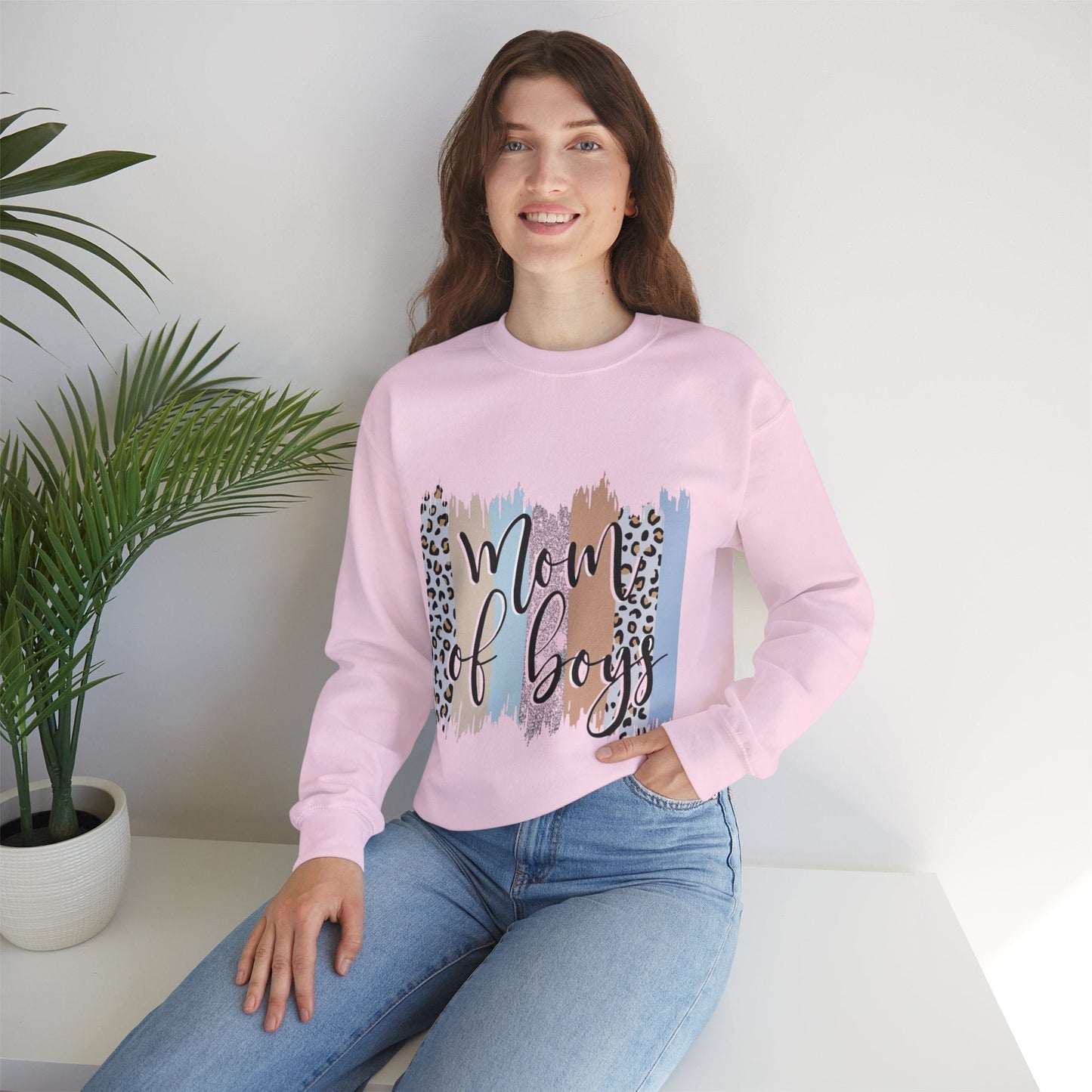 Mom of Boys Crewneck Sweatshirt - Stylish and Cozy Gift for Moms