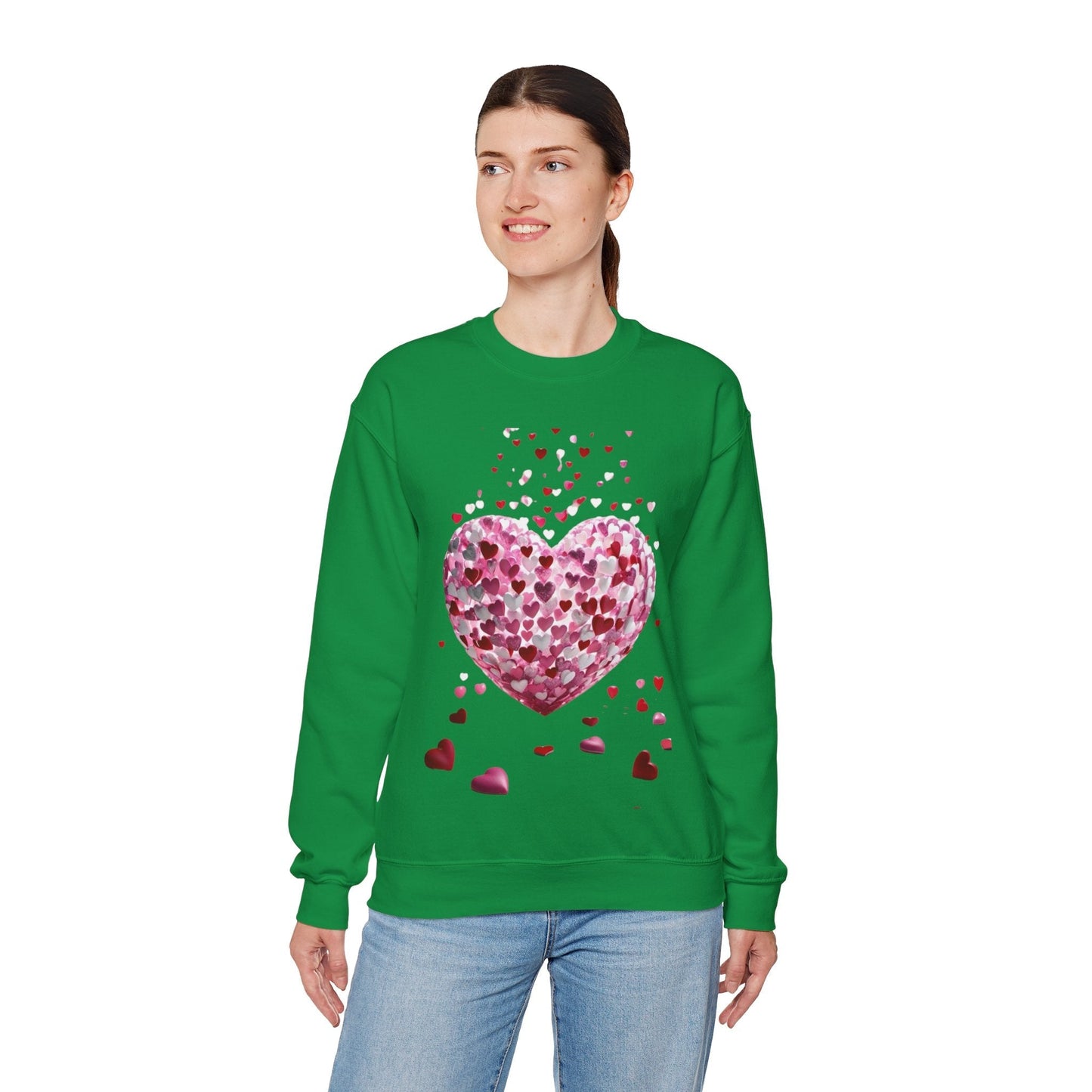 3D Hearts Valentines Day Sweatshirt, Red Hearts T-shirt Gift