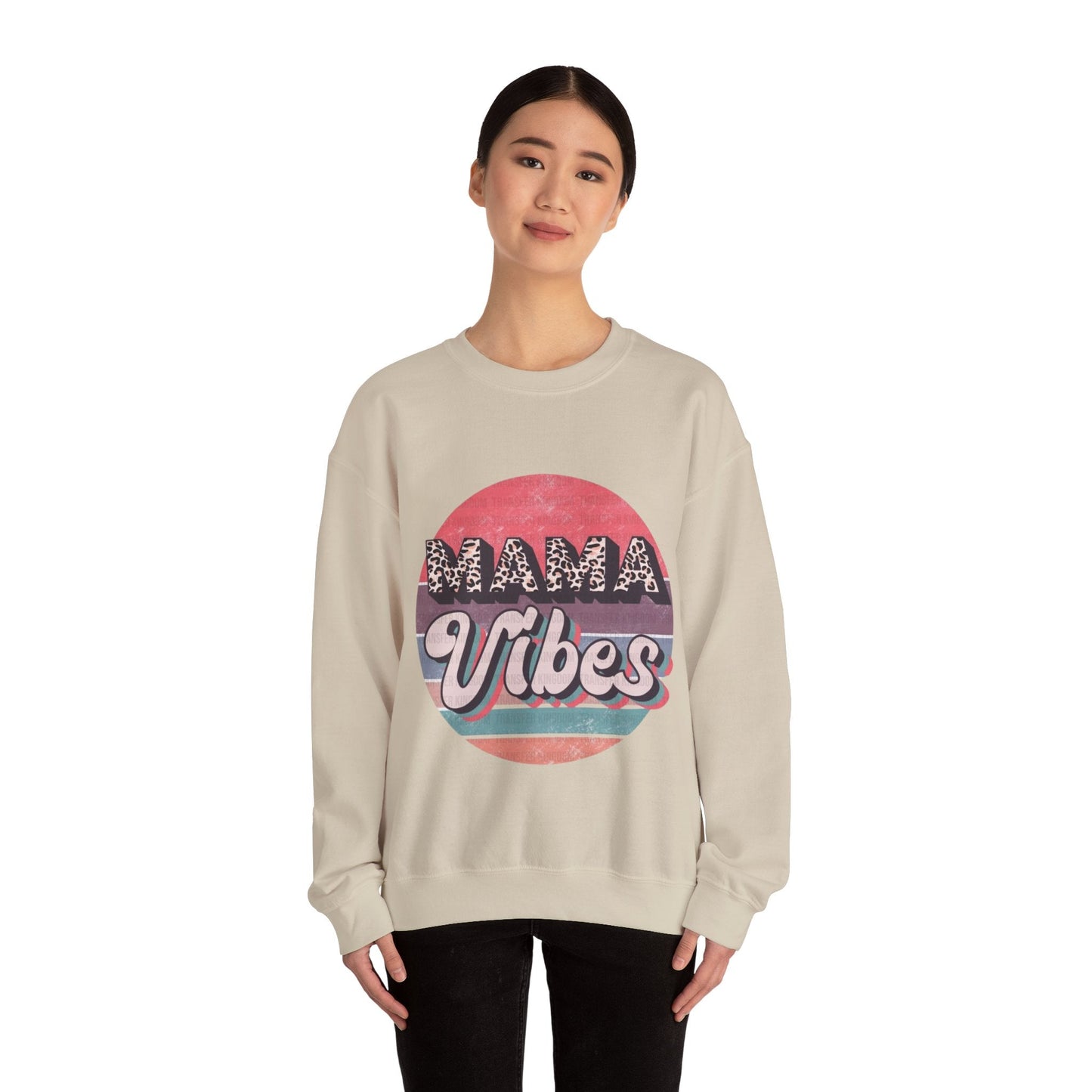 Mama Vibes Unisex Crewneck Sweatshirt - Trendy and Comfortable