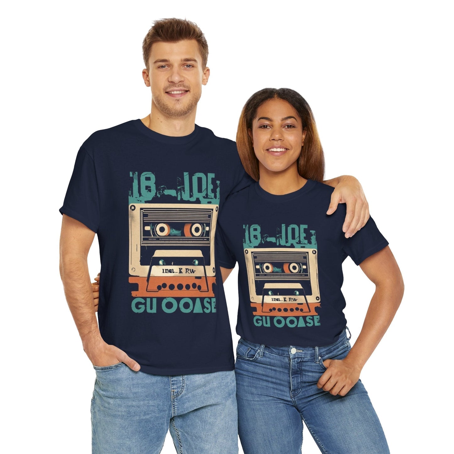Retro Cassette Unisex Heavy Cotton Tee – Nostalgic Music Apparel