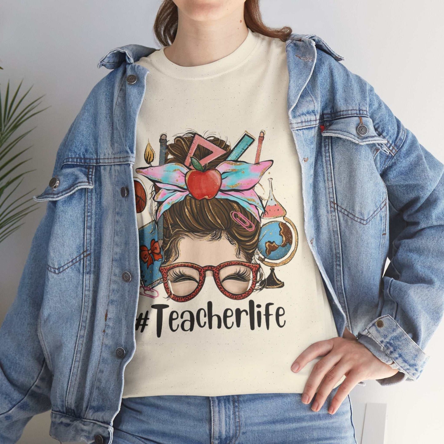 Teacher Life Unisex Tee Heavy Cotton, Cute Teacher Shirt, Gift for Teachers