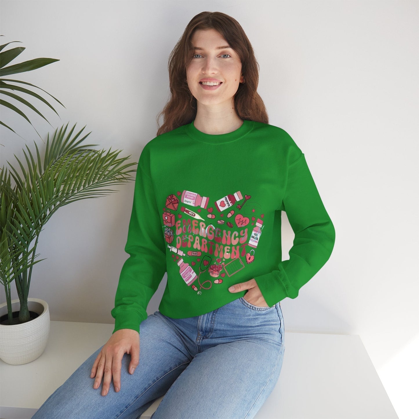 YEmergency Department Nurse Valentine Sweatshirt, Valentines Day Nursing Gifts