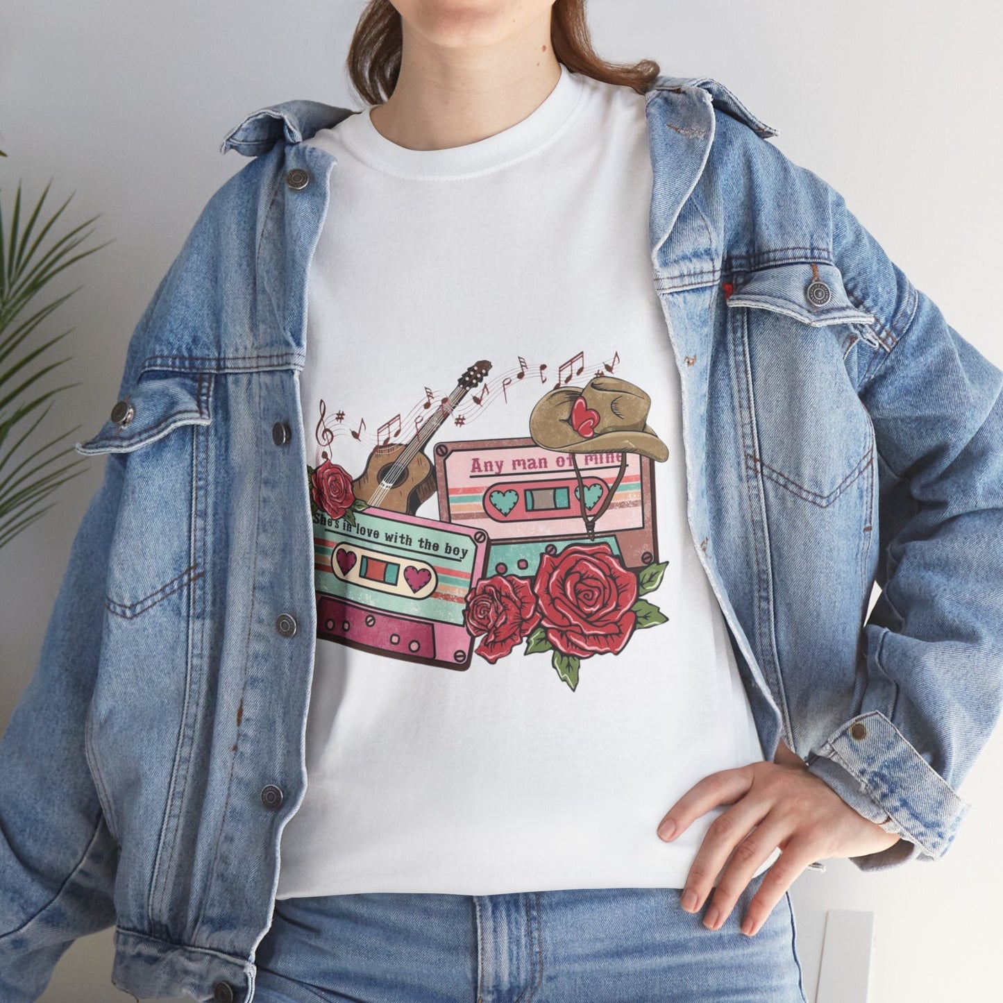 Country Music Love Songs T-Shirt, Retro Cowboy Cassette Love Gift