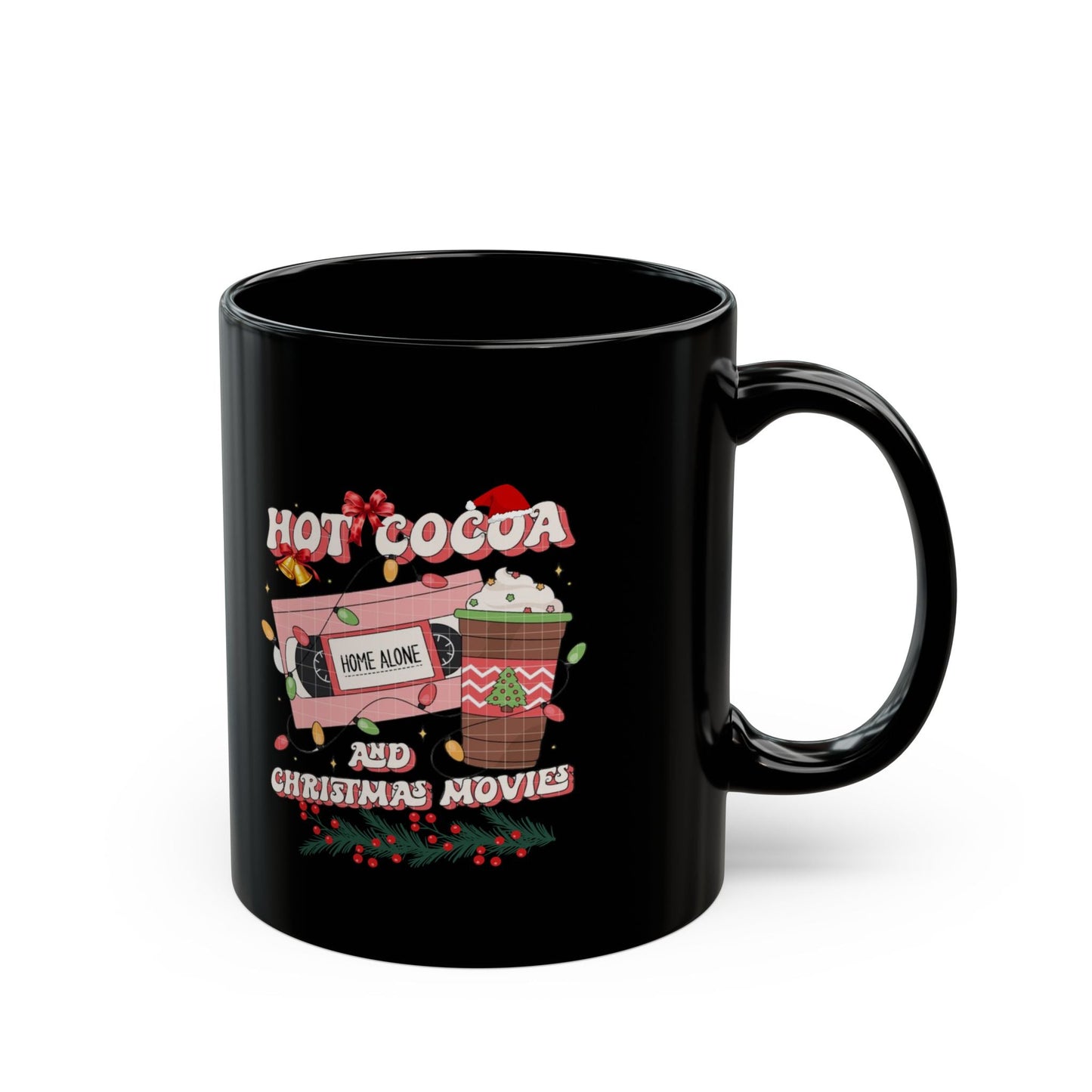 Hot Cocoa And Christmas Movies Mugs, Christmas Latte Tee