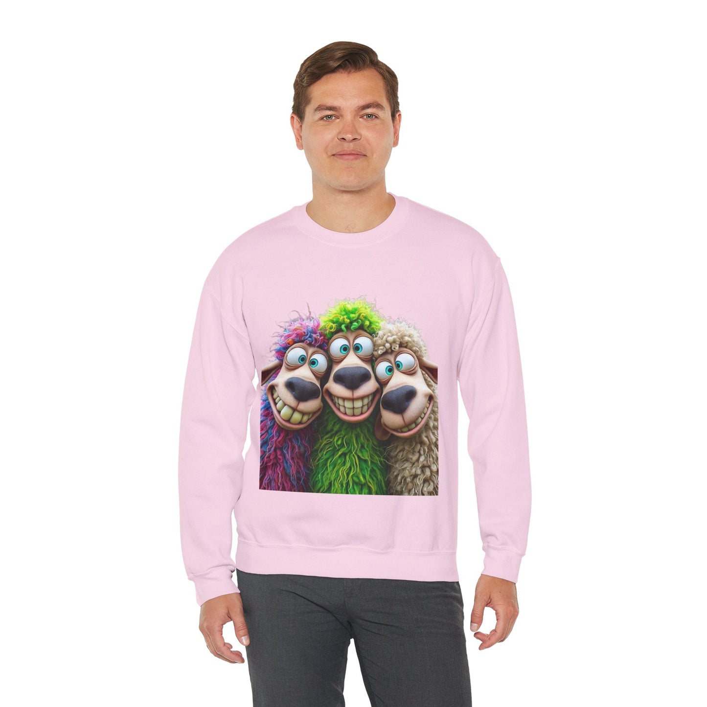 Playful Sheep Crewneck Sweatshirt | Unisex Heavy Blend™ | Perfect for Cozy Days
