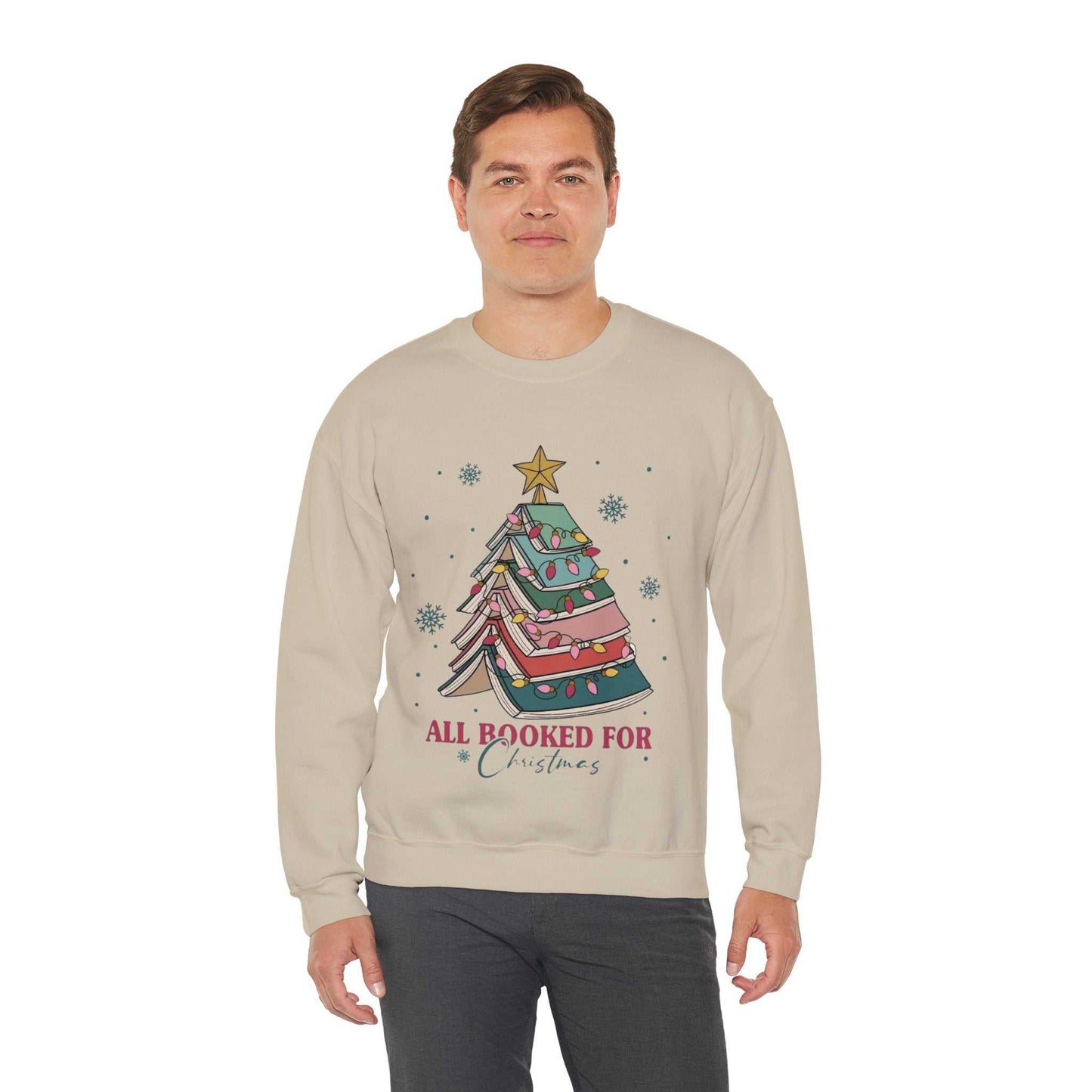 All Booked For Christmas Sweatshirt, Gift for Librarian
