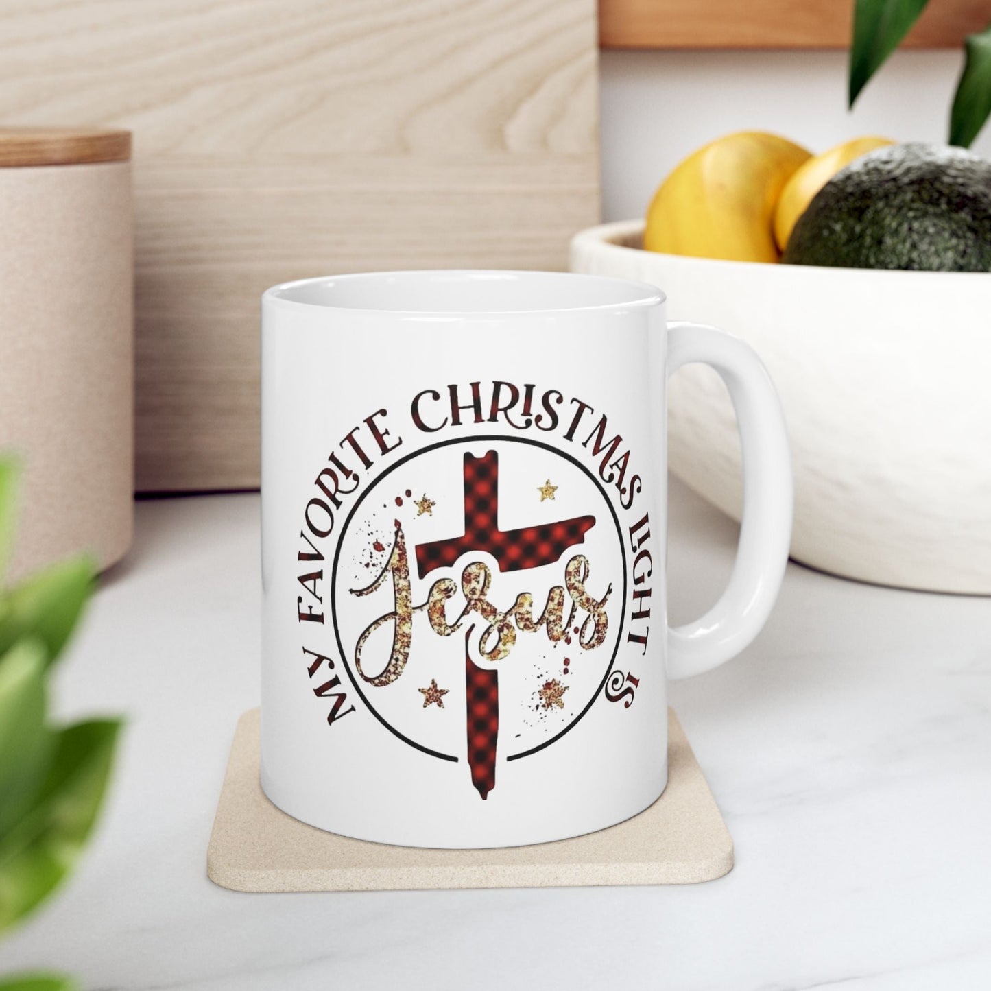 My Favorite Light Is Jesus Mugs