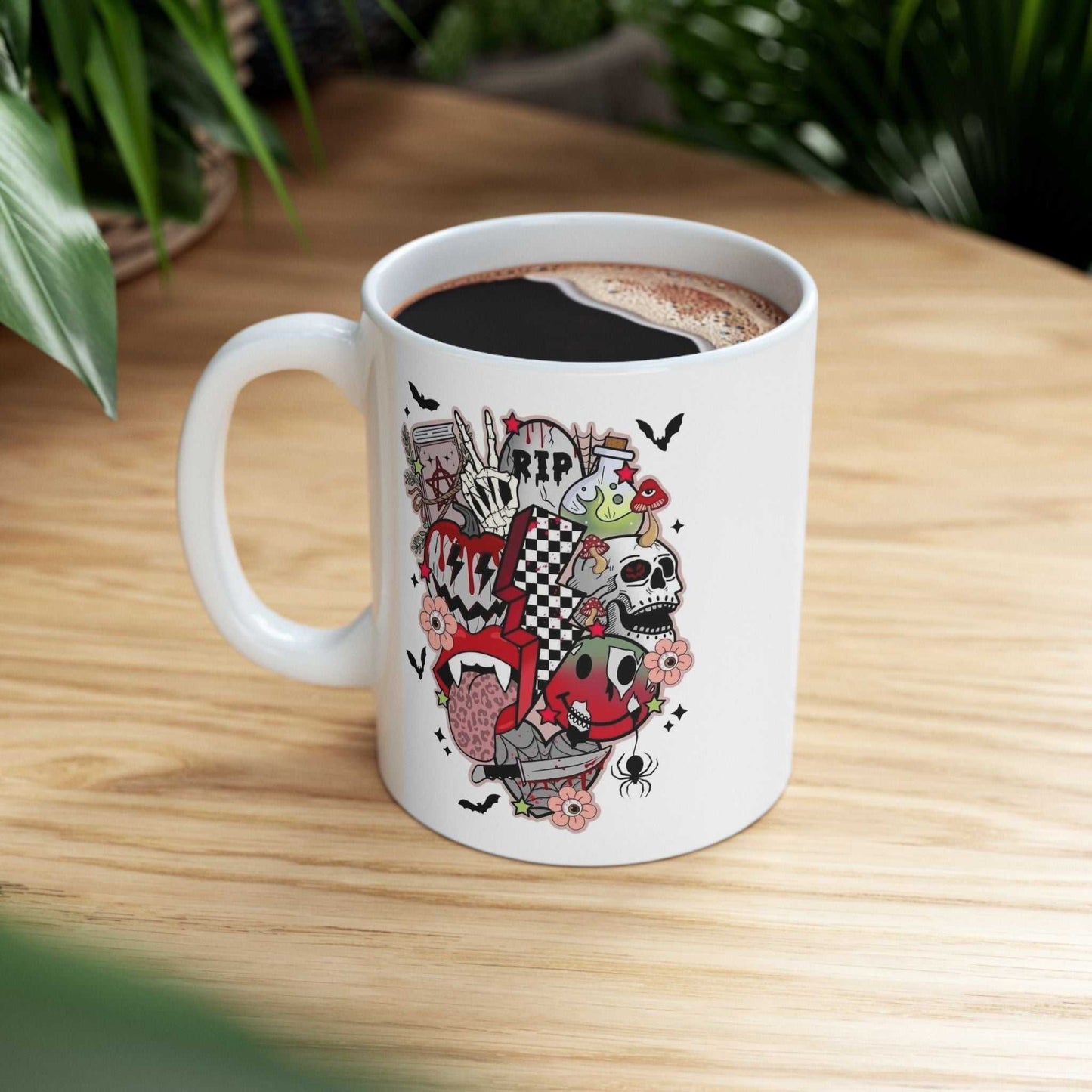 Halloween Retro Disco Party Mug, Retro Mugs Gift, Ceramic Mug