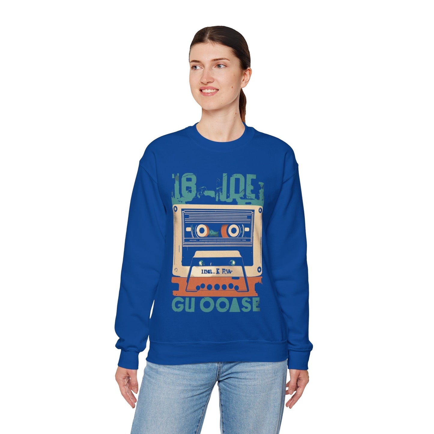 Retro 80s Cassette Tape Crewneck Sweatshirt - Unisex Retro Gift