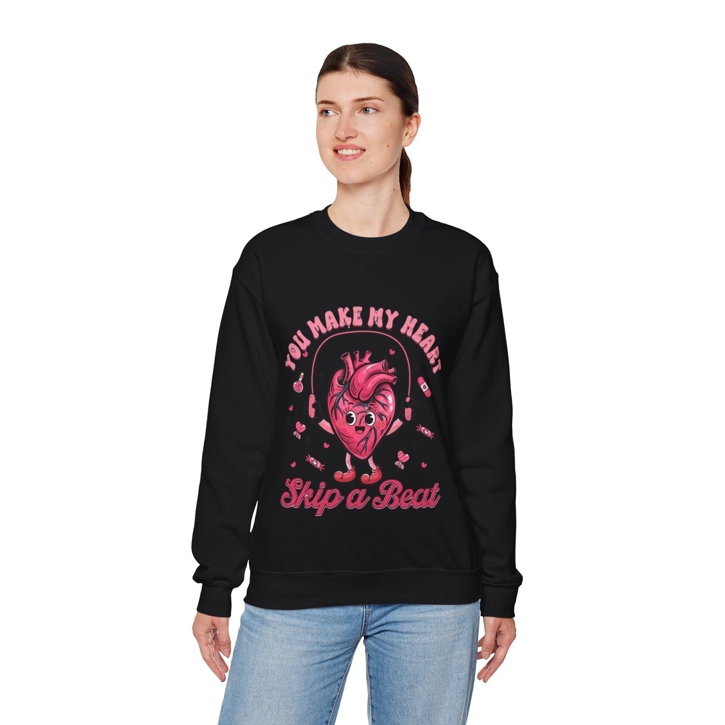 You Make My Heart Skip a Beat Sweatshirt – Funny Heart Gift for Nurse