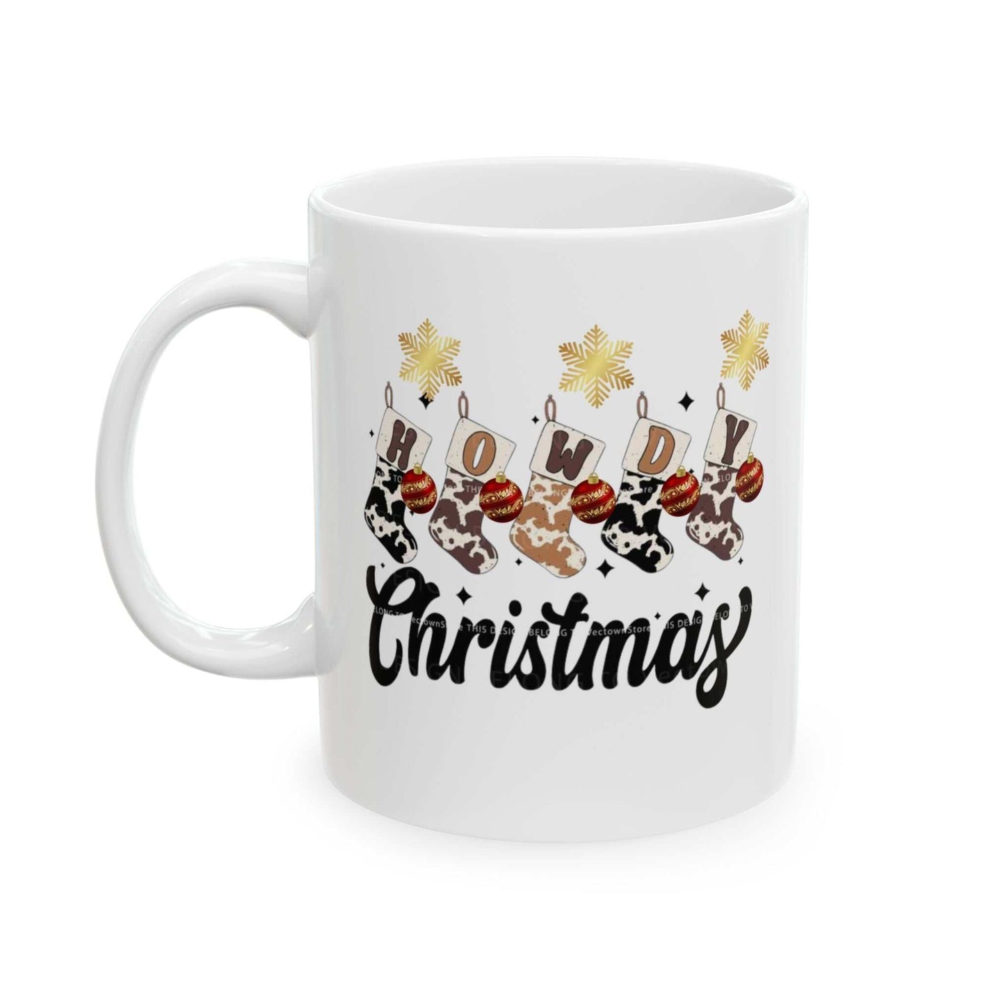 Howdy Christmas Mugs, Christmas Western Gift