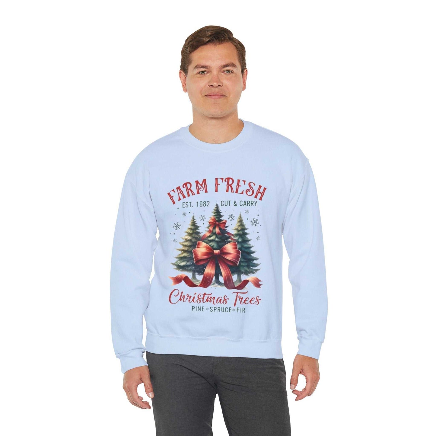 Farm Fresh Christmas Trees Sweatshirt, Christmas Holiday Gift