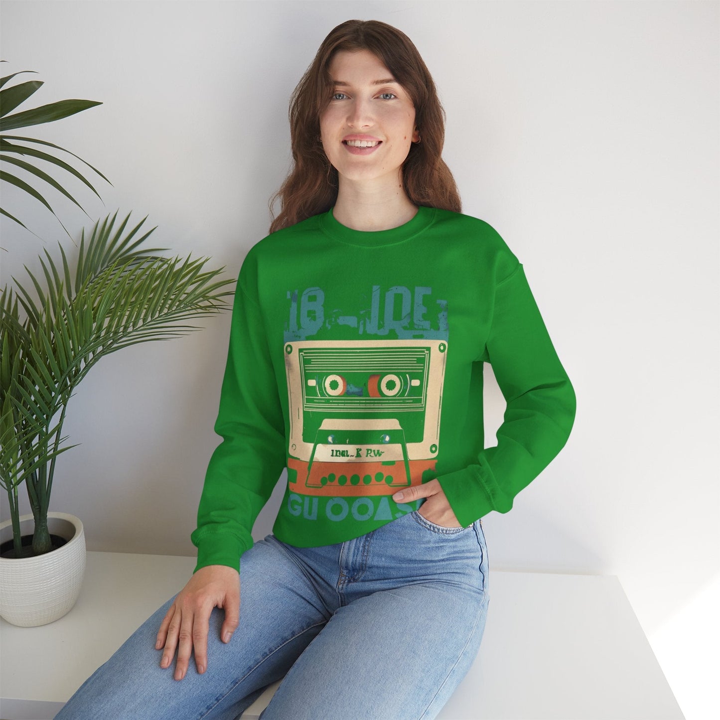 Retro 80s Cassette Tape Crewneck Sweatshirt - Unisex Retro Gift