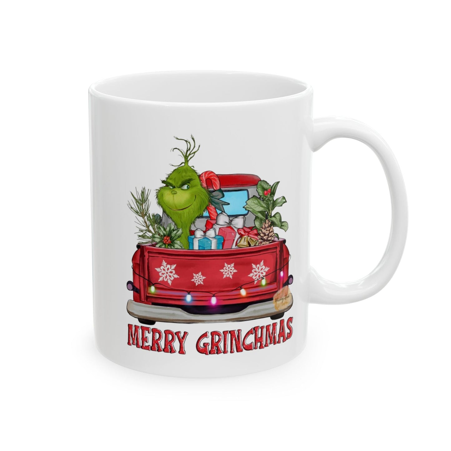 Merry Grinchmas Mugs, Festive Retro Mugs
