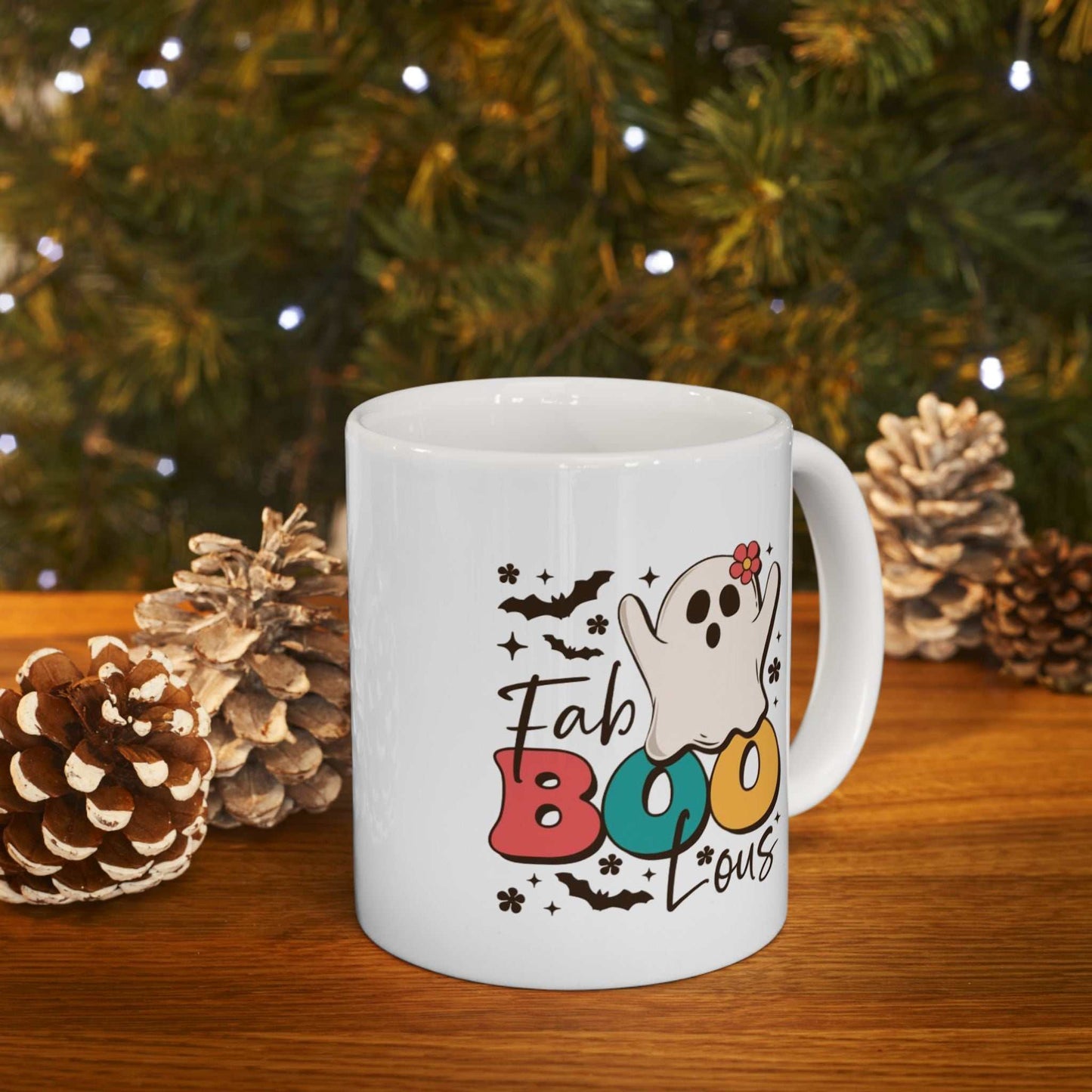 Fabulous Mugs, Ghost Halloween Party Gift, Ceramic Coffee Mug