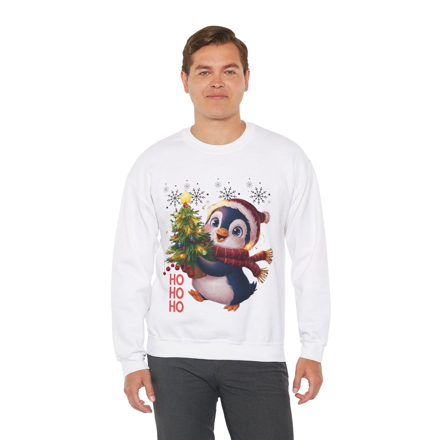 Penguin Merry Christmas Sweatshirt, Winter Holiday Gift
