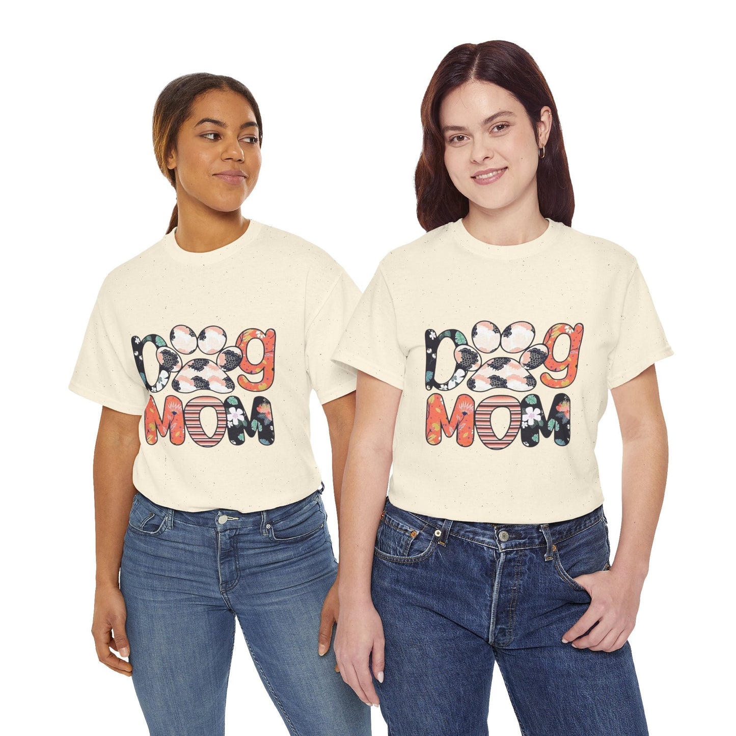 Dog Mom Unisex Heavy Cotton Tee – Perfect Gift for Pet Lovers