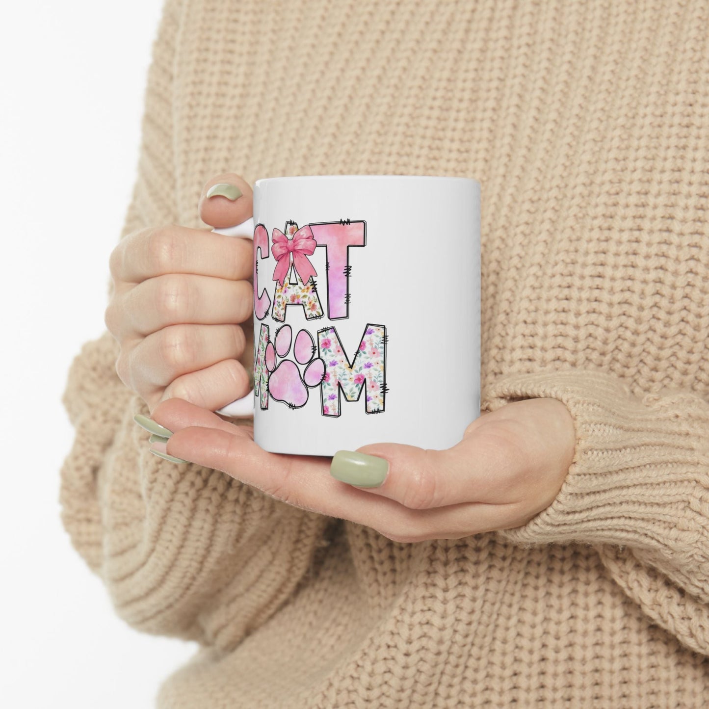 Floral Mom Ceramic Mug - Perfect for Mother's Day