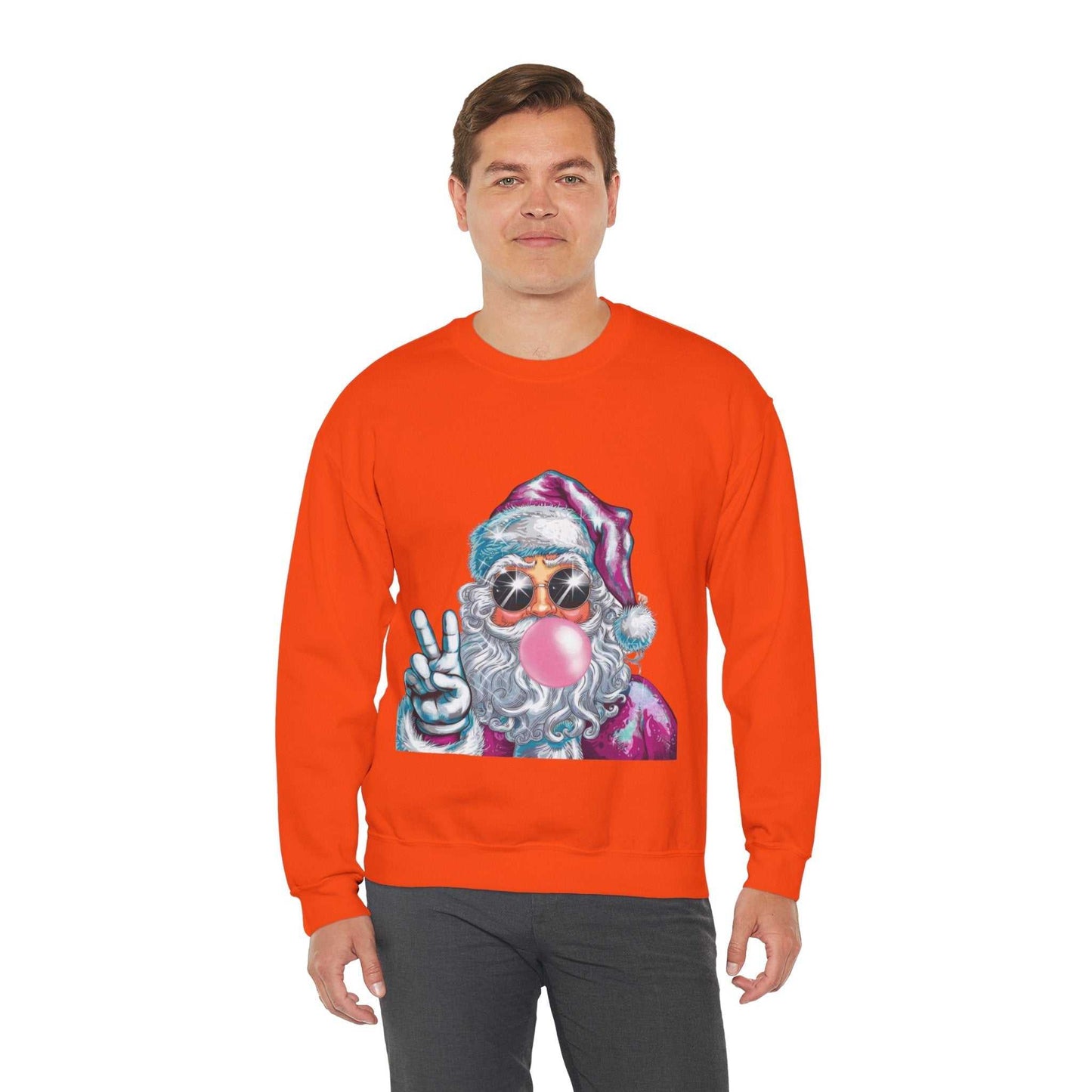 Santa Bubble Gum Christmas Sweatshirt, Funny Santa Gift, Christmas Sweater