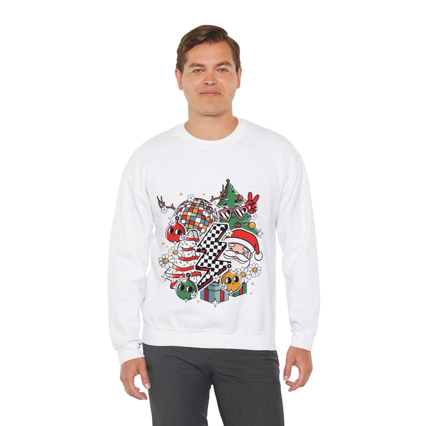 Christmas Disco Long Sleeve Sweatshirt, Disco Holiday Gift