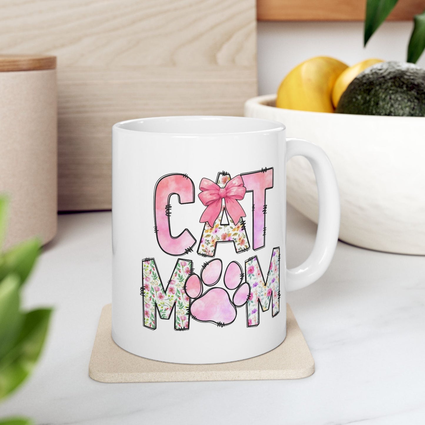 Floral Mom Ceramic Mug - Perfect for Mother's Day