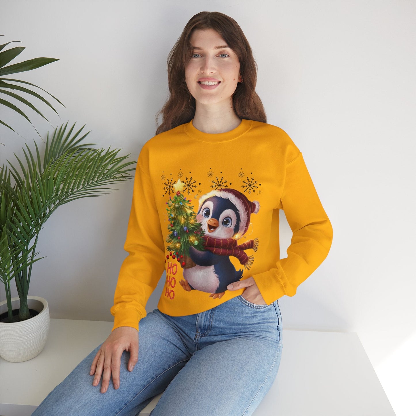 Penguin Merry Christmas Sweatshirt, Winter Holiday Gift