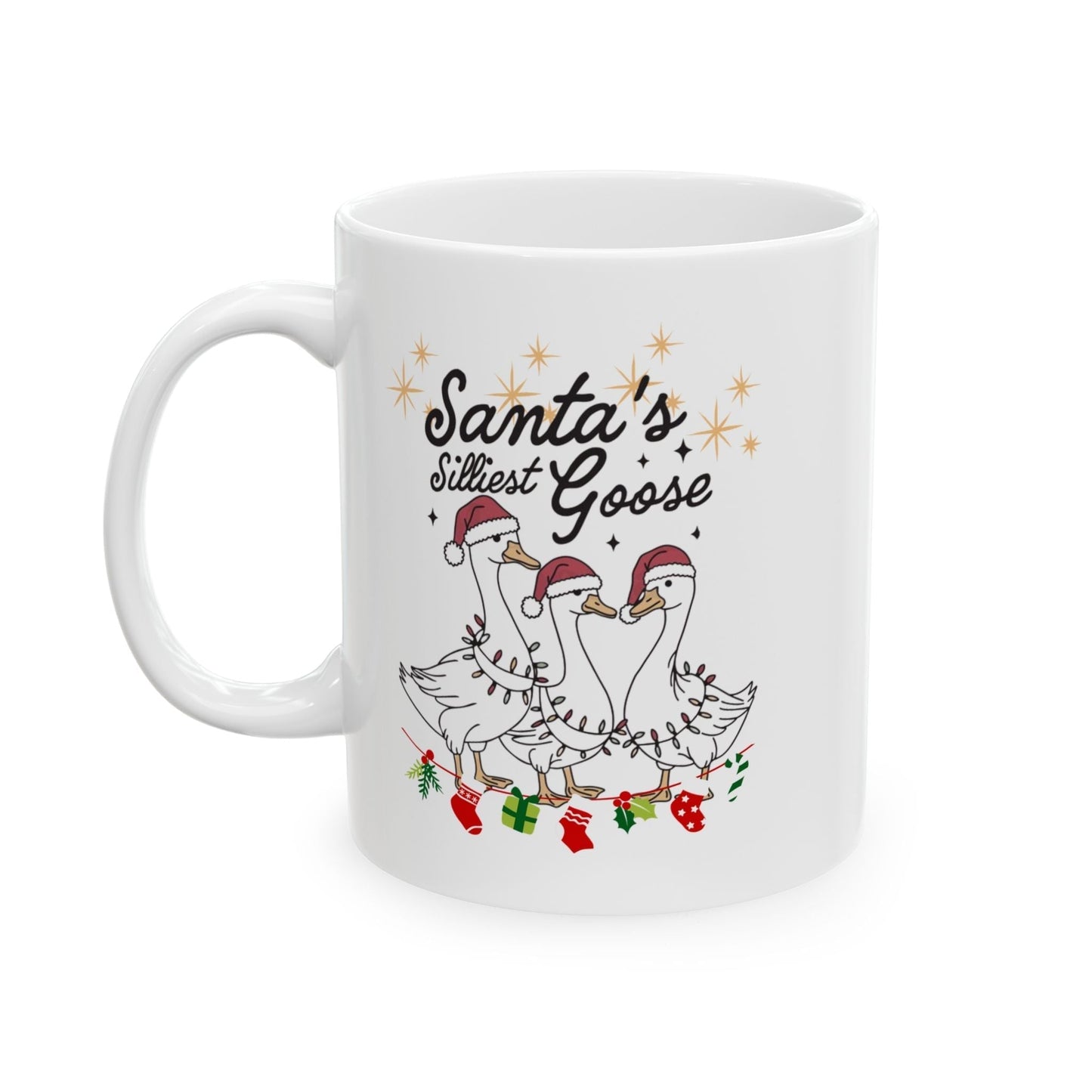 Santas Silliest Goose Mugs, Farmer Christmas Gift