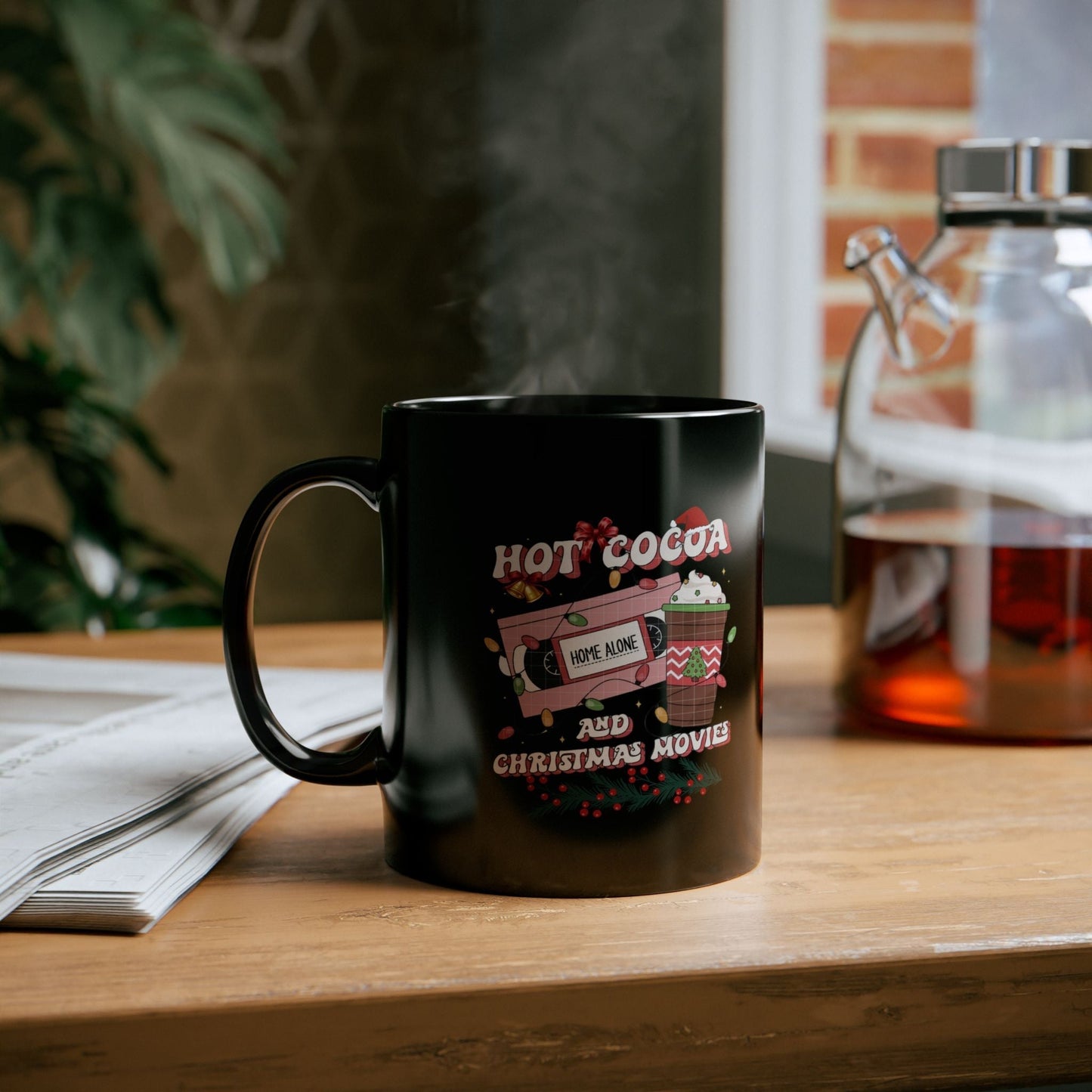 Hot Cocoa And Christmas Movies Mugs, Christmas Latte Tee