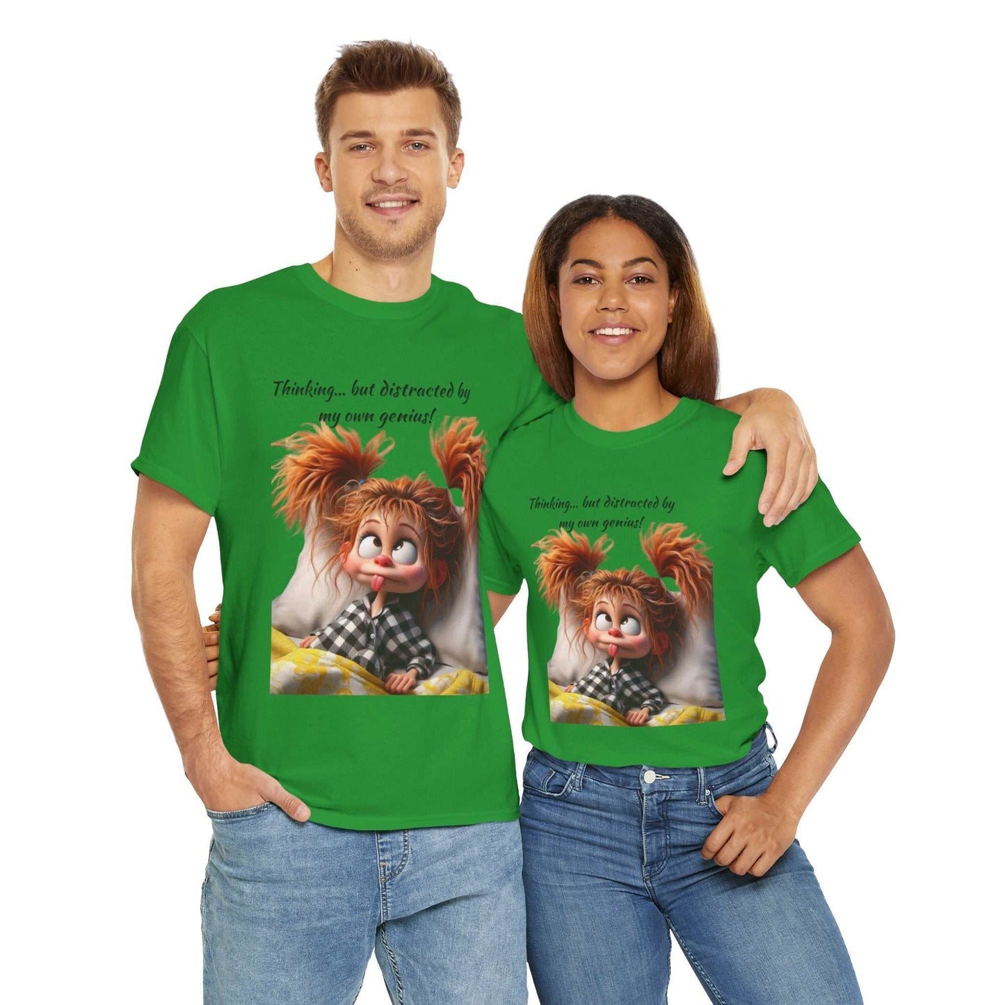 Whimsical Cotton Graphic Tee - Fun Casual Wear, Perfect Gift for Kids and Adults