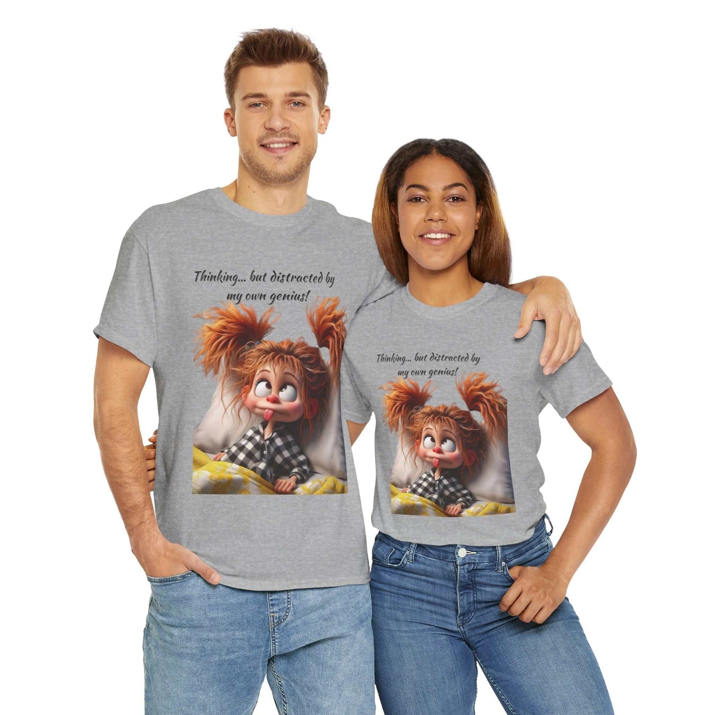 Whimsical Cotton Graphic Tee - Fun Casual Wear, Perfect Gift for Kids and Adults