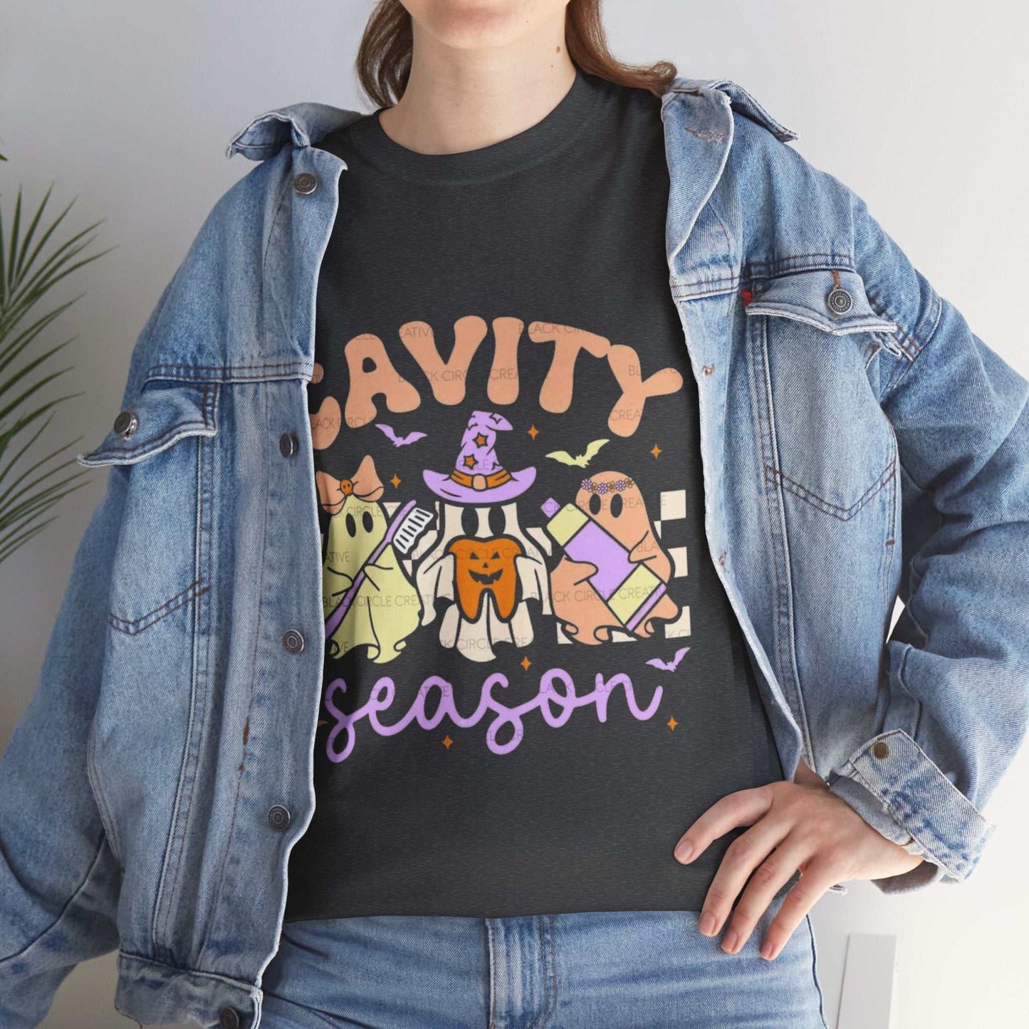 Cavity Season Unisex Tee, Fun Halloween Shirt, Autumn Vibes, Gift for Dentist