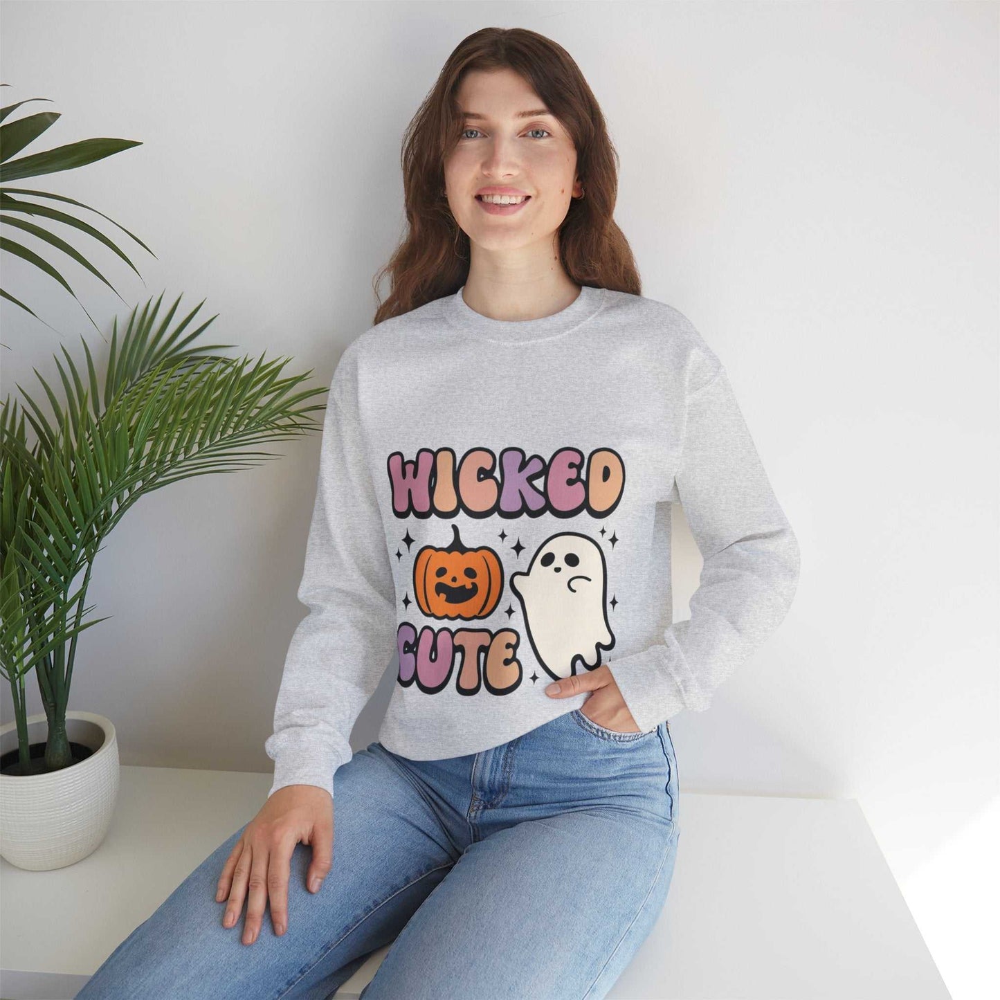 Wicked Cute Halloween Sweatshirt, Spooky Fun Halloween Gift, Spooky Style
