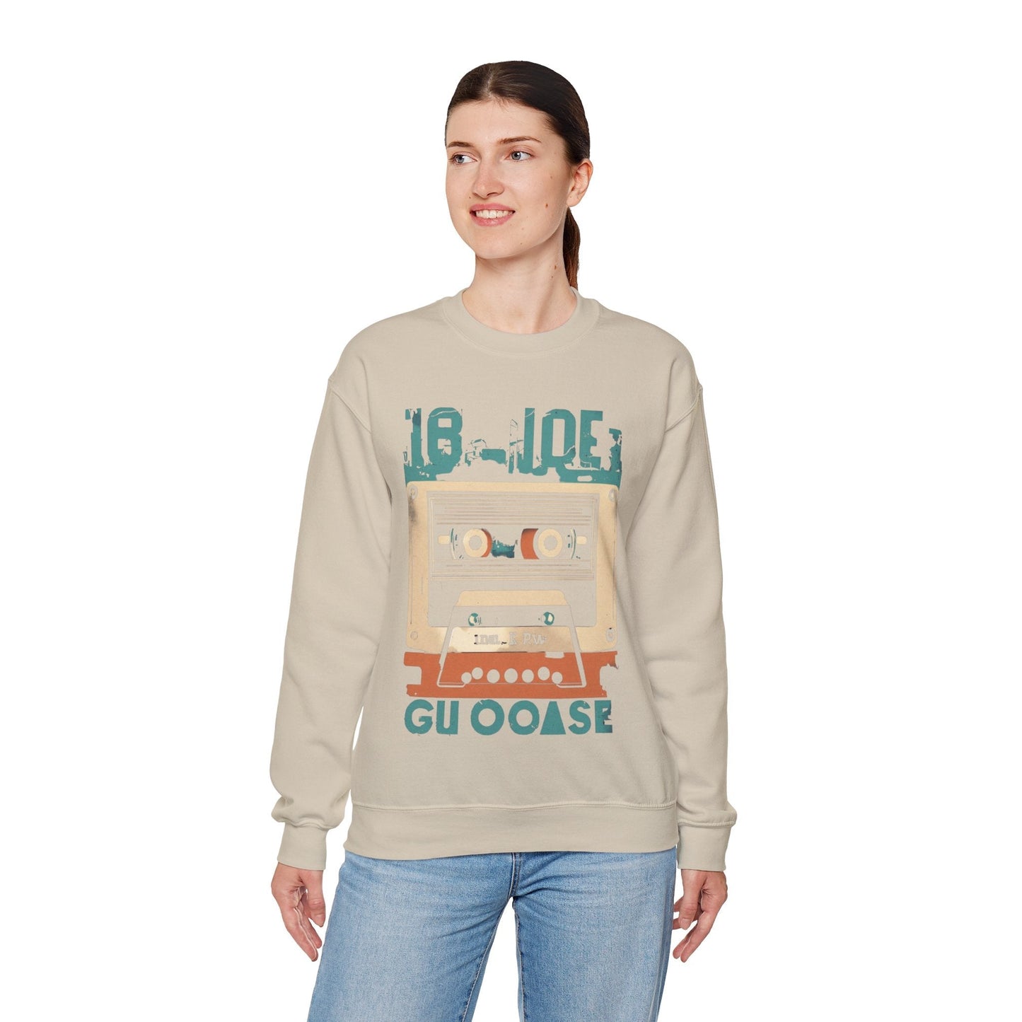 Retro 80s Cassette Tape Crewneck Sweatshirt - Unisex Retro Gift