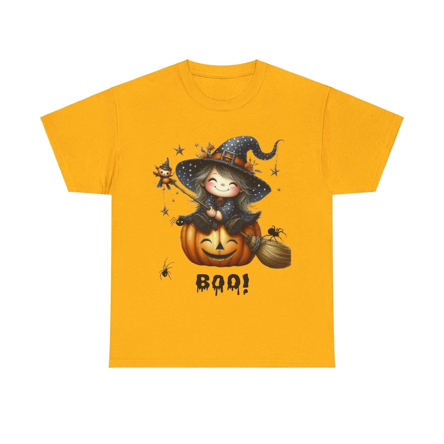 Halloween Girl Shirt featuring cute ghost design on a cotton tee.
