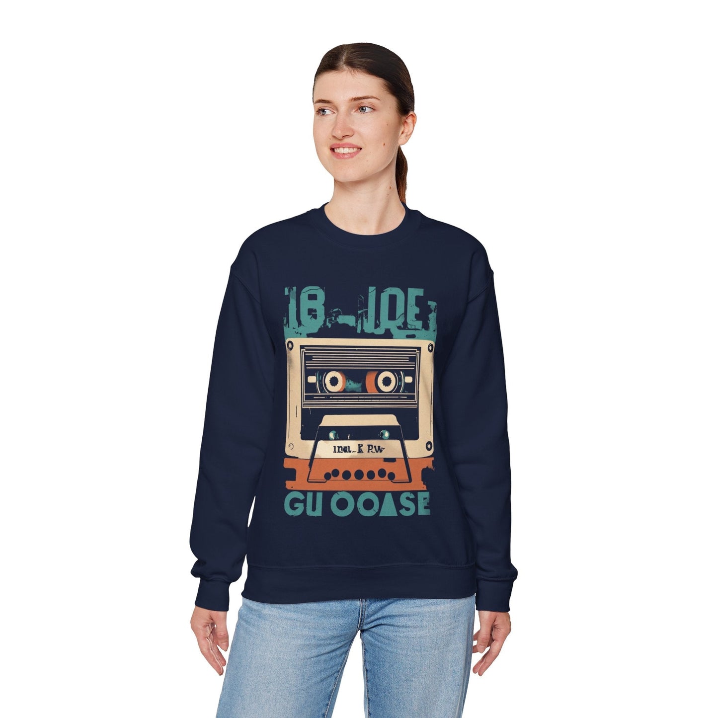 Retro 80s Cassette Tape Crewneck Sweatshirt - Unisex Retro Gift
