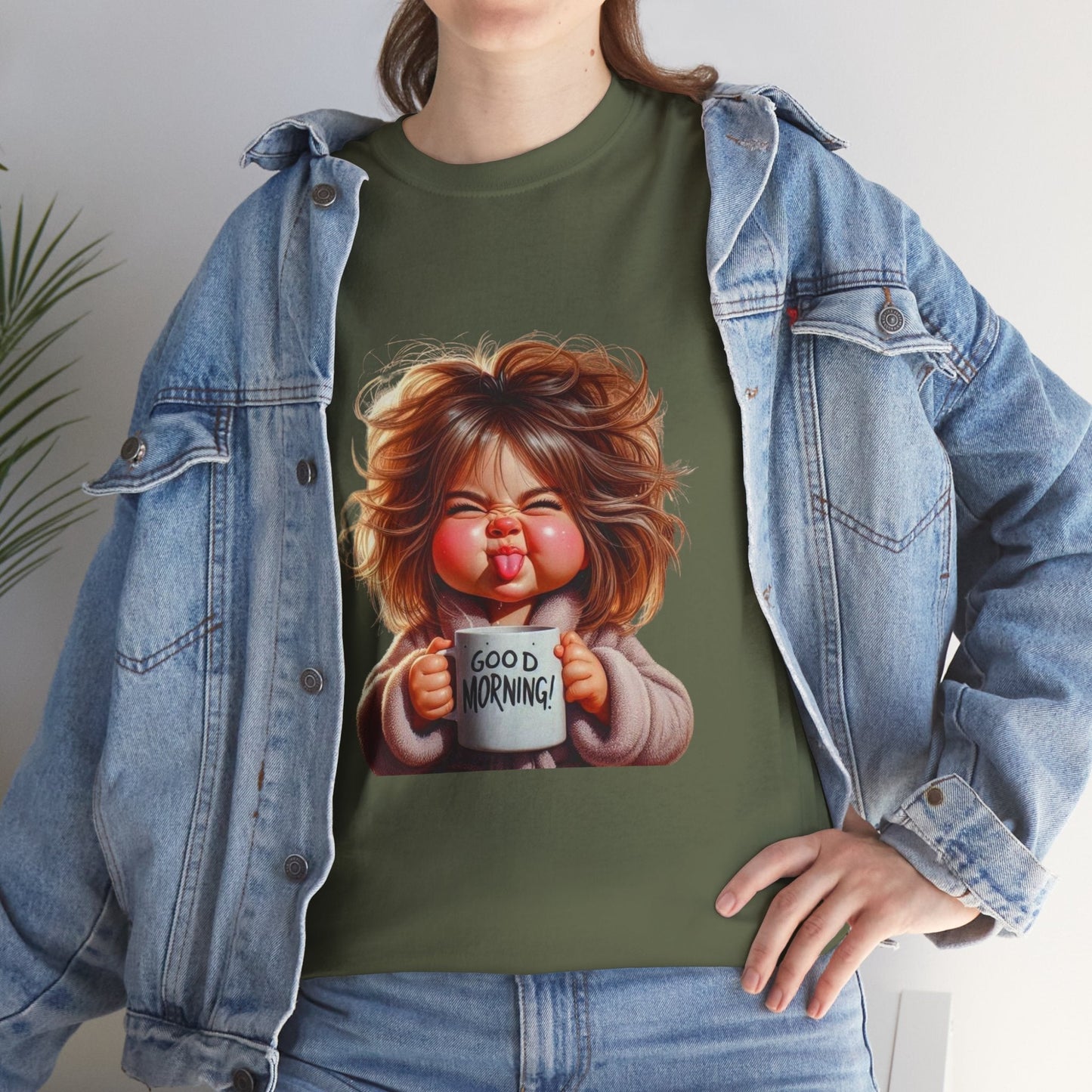 Good Morning Graphic Tee Unisex Heavy Cotton - Cute Cartoon Design Gift