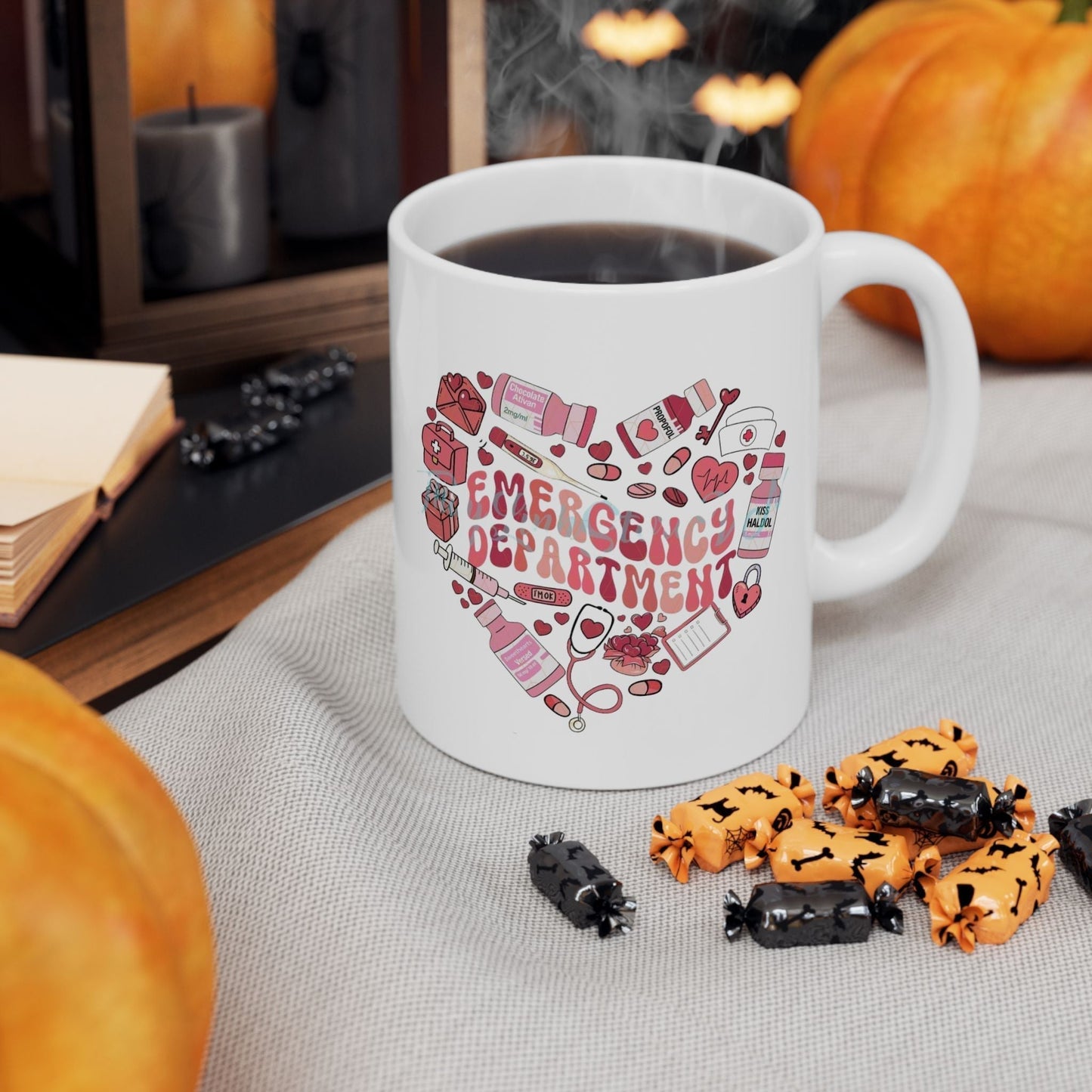 Emergency Department Nurse Valentine Mugs, Valentines Day Nursing Gifts