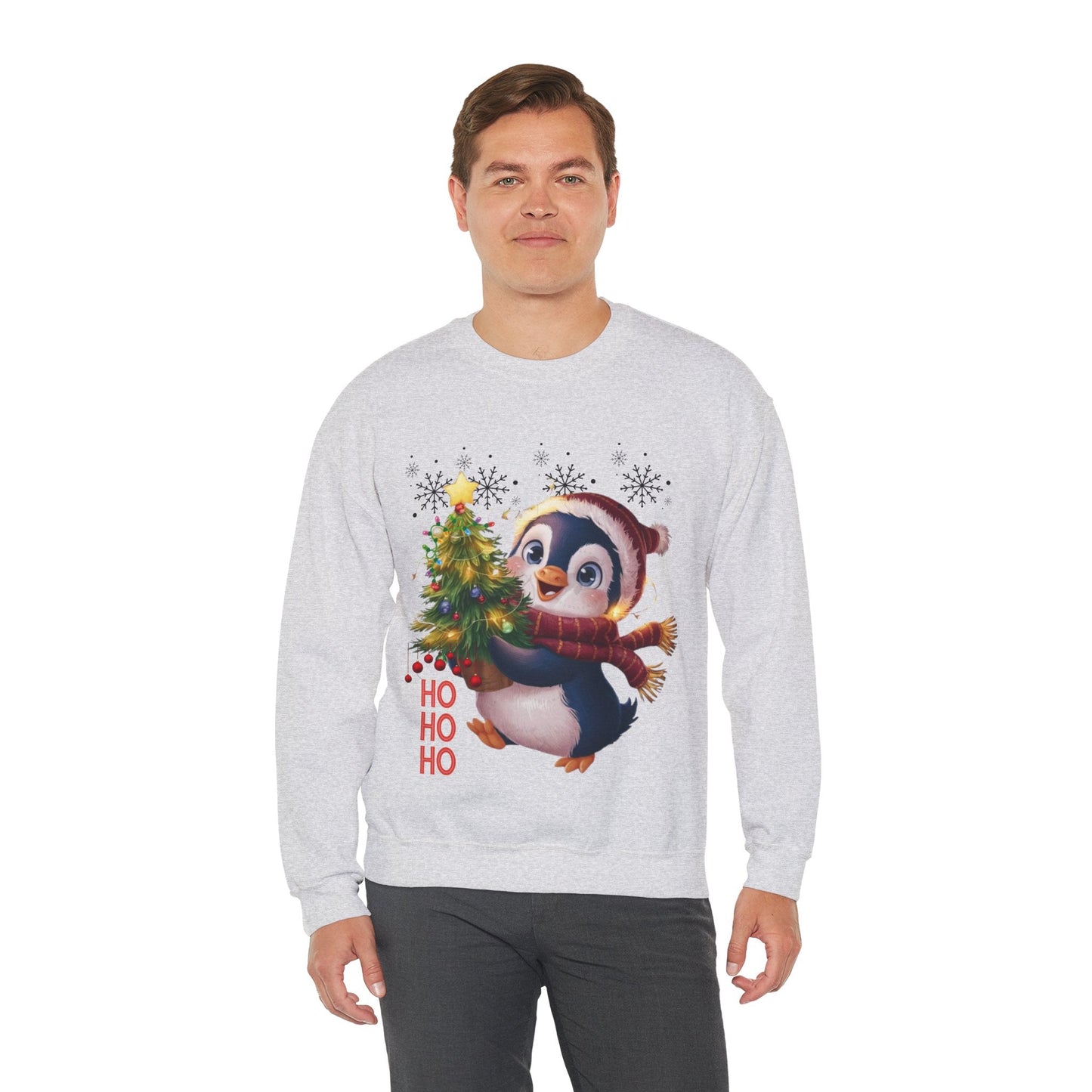 Penguin Merry Christmas Sweatshirt, Winter Holiday Gift