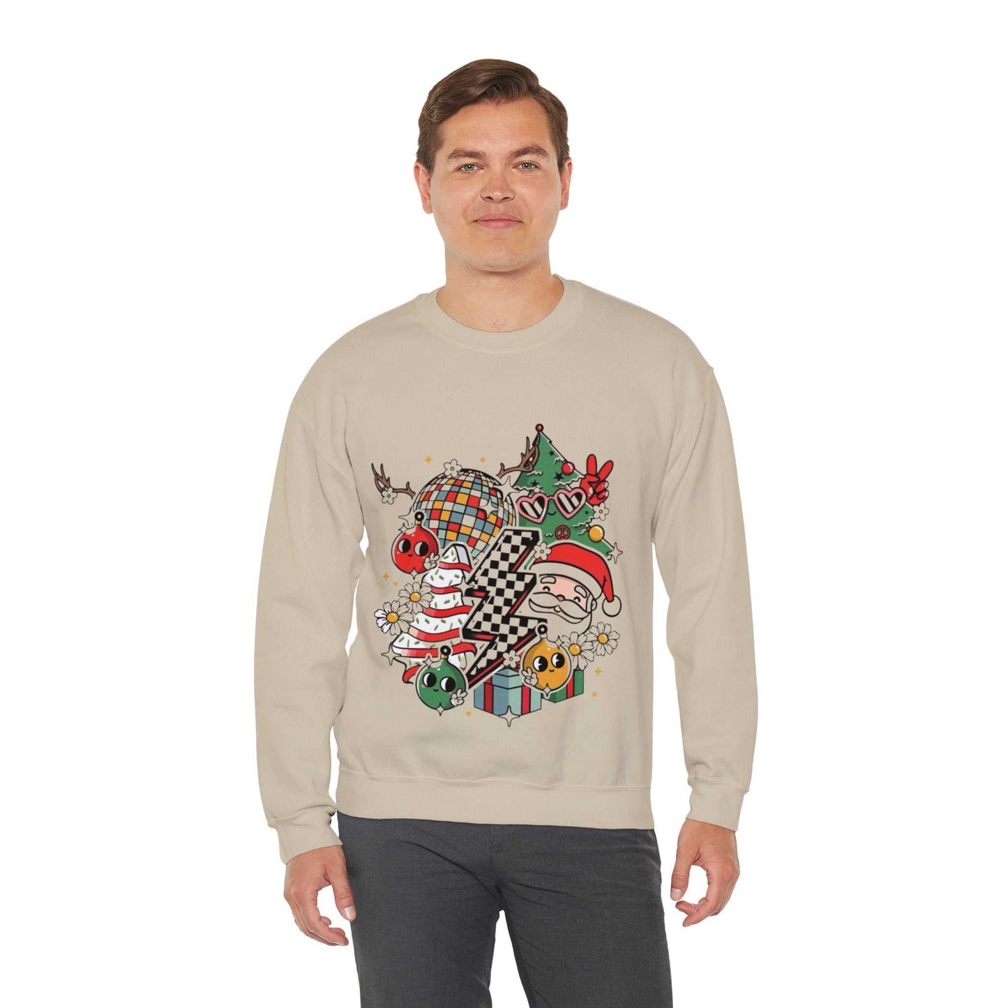 Christmas Disco Long Sleeve Sweatshirt, Disco Holiday Gift