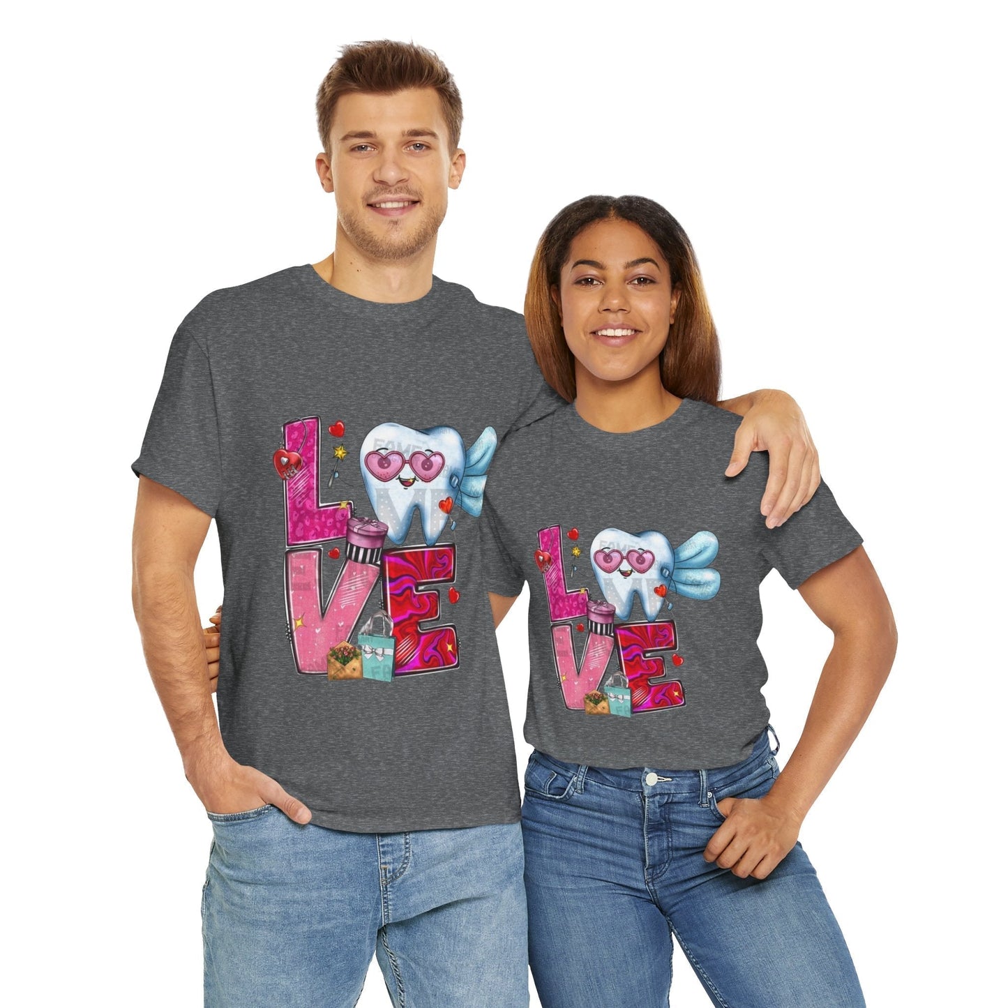 Love Dental Valentine T-Shirt, Dental Hygienist Gift