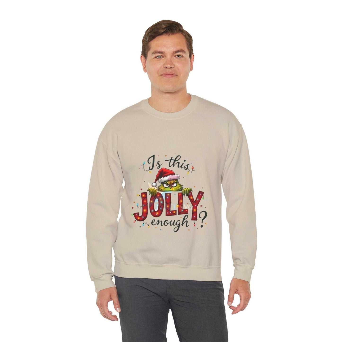 Christmas Grinch SweatshirtIs, This Jolly Enough? – Funny Holiday Pullover