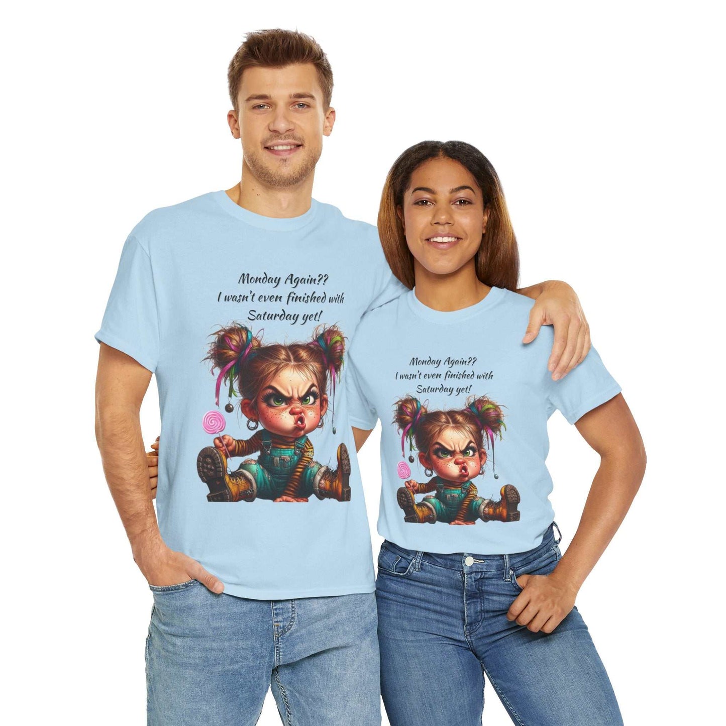 Sassy Cartoon Tee, Funny Graphic Tee, Unisex Cotton Shirt, Quirky Gift