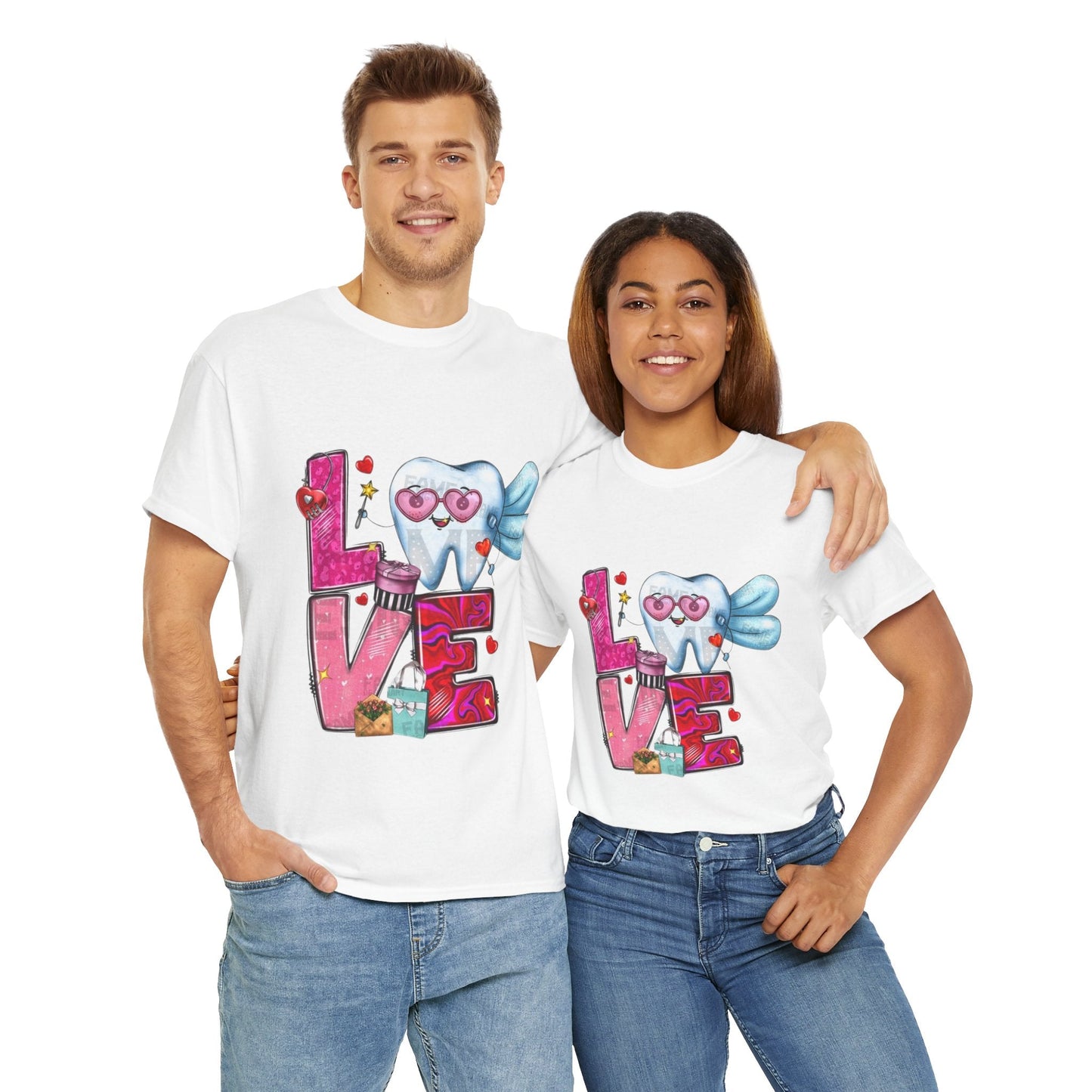 Love Dental Valentine T-Shirt, Dental Hygienist Gift
