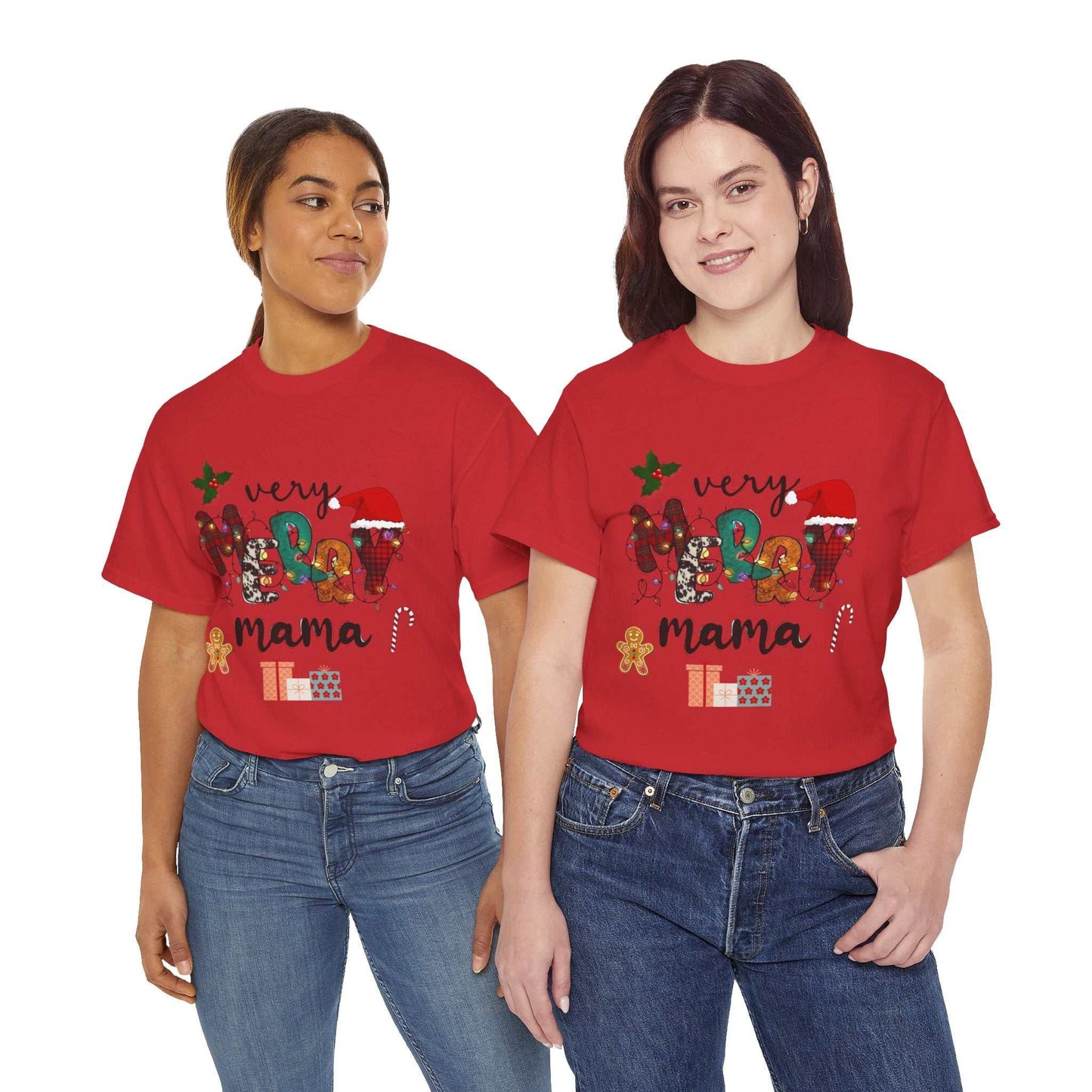 Very Merry Mama Christmas Shirt, Merry Christmas Party Gift