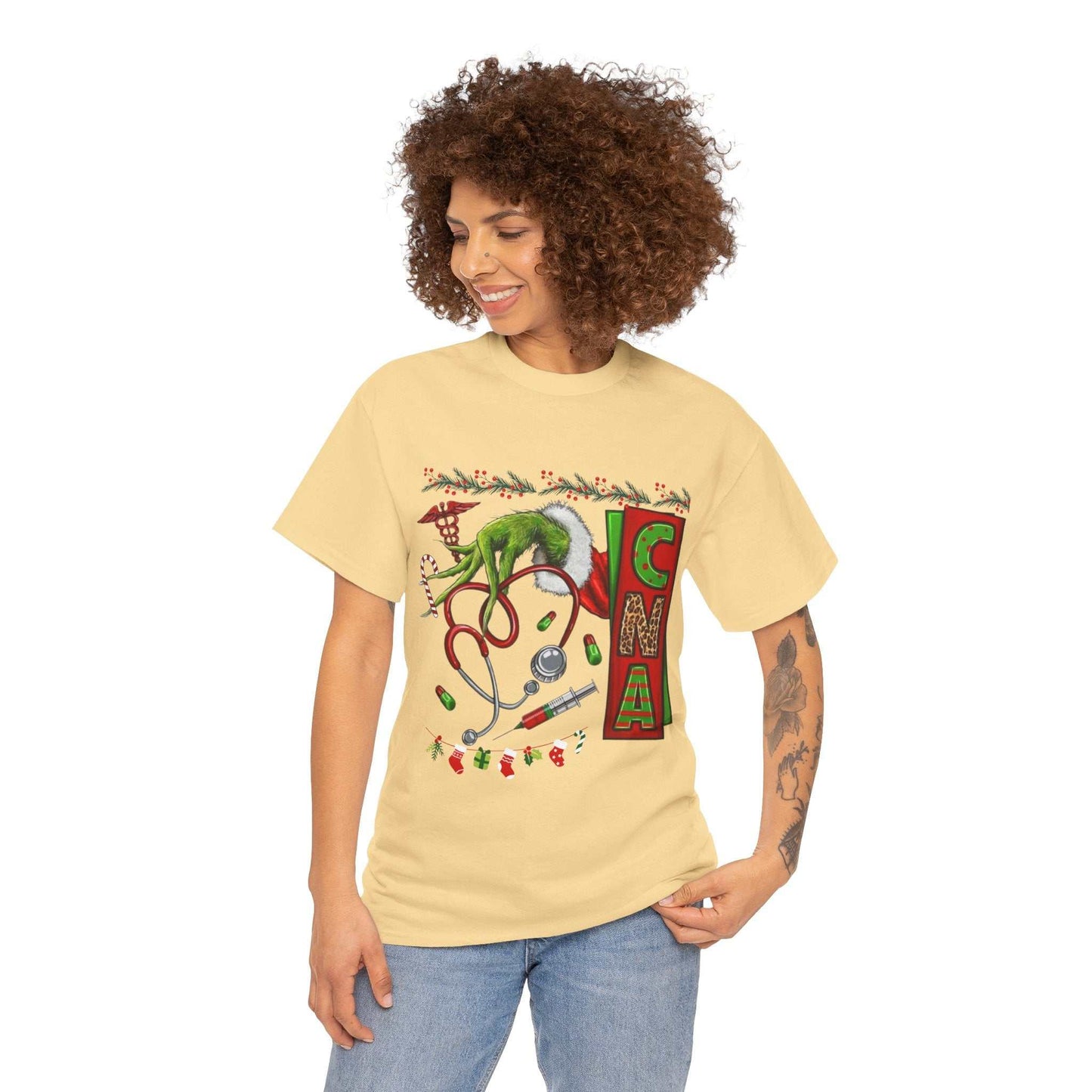 Nurse Stethoscope Christmas T-shirt, Grinch Stethoscope Gift