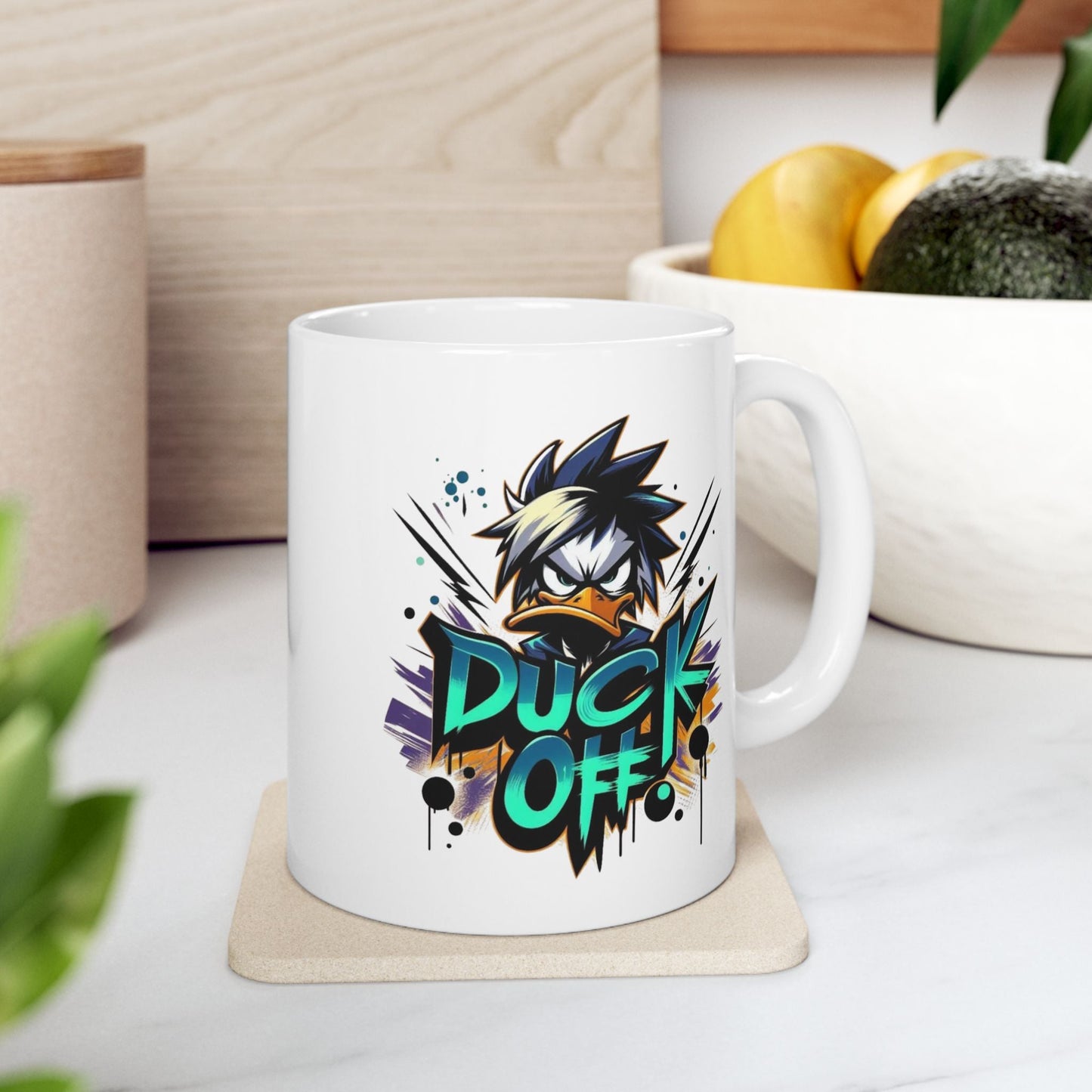 Colorful Duck Mug - Fun Ceramic Coffee Cup for Parties and Gifts